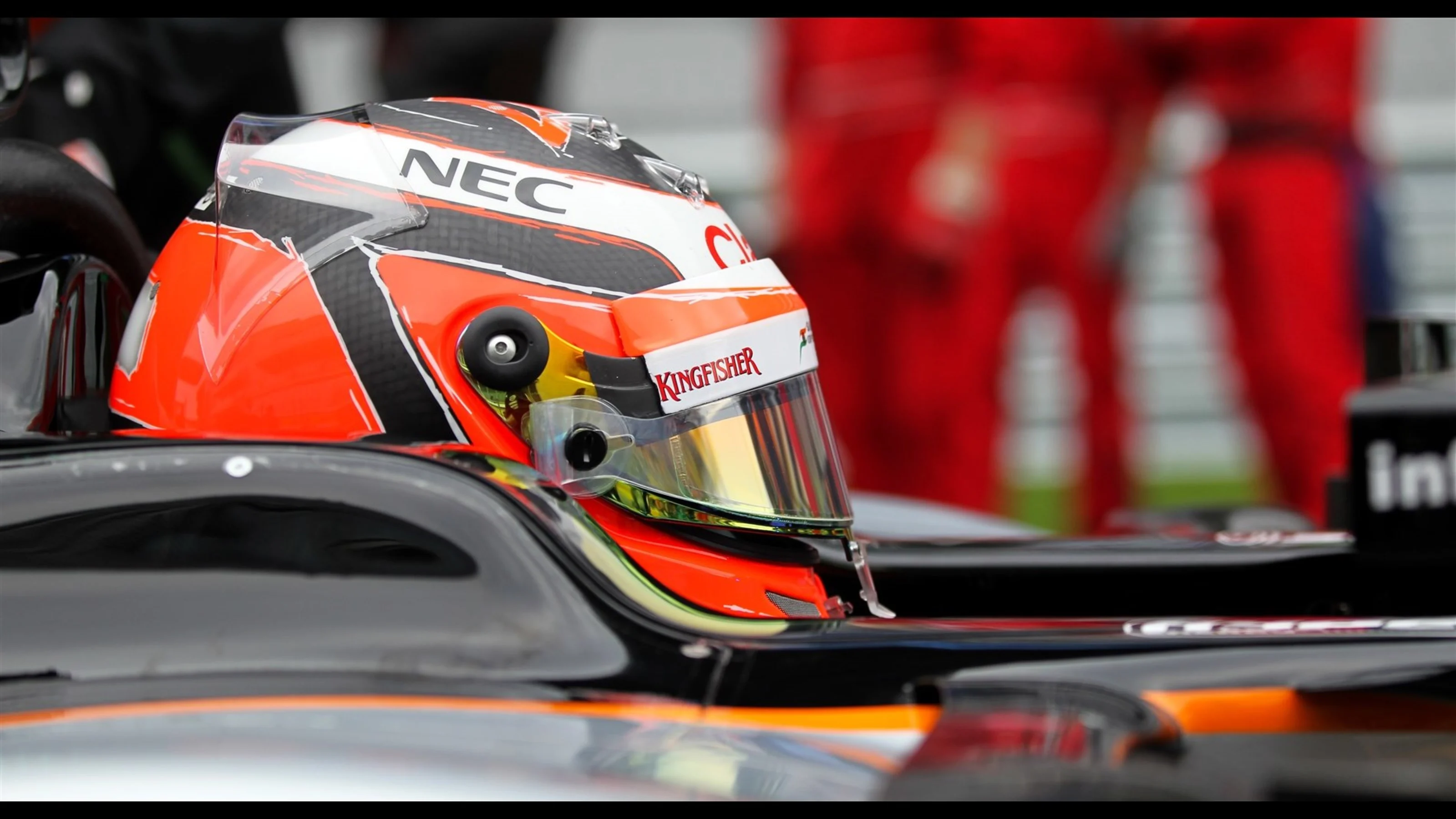Nico Hulkenberg (GER) Force India VJM08 on the grid at Formula One World Championship, Rd15,