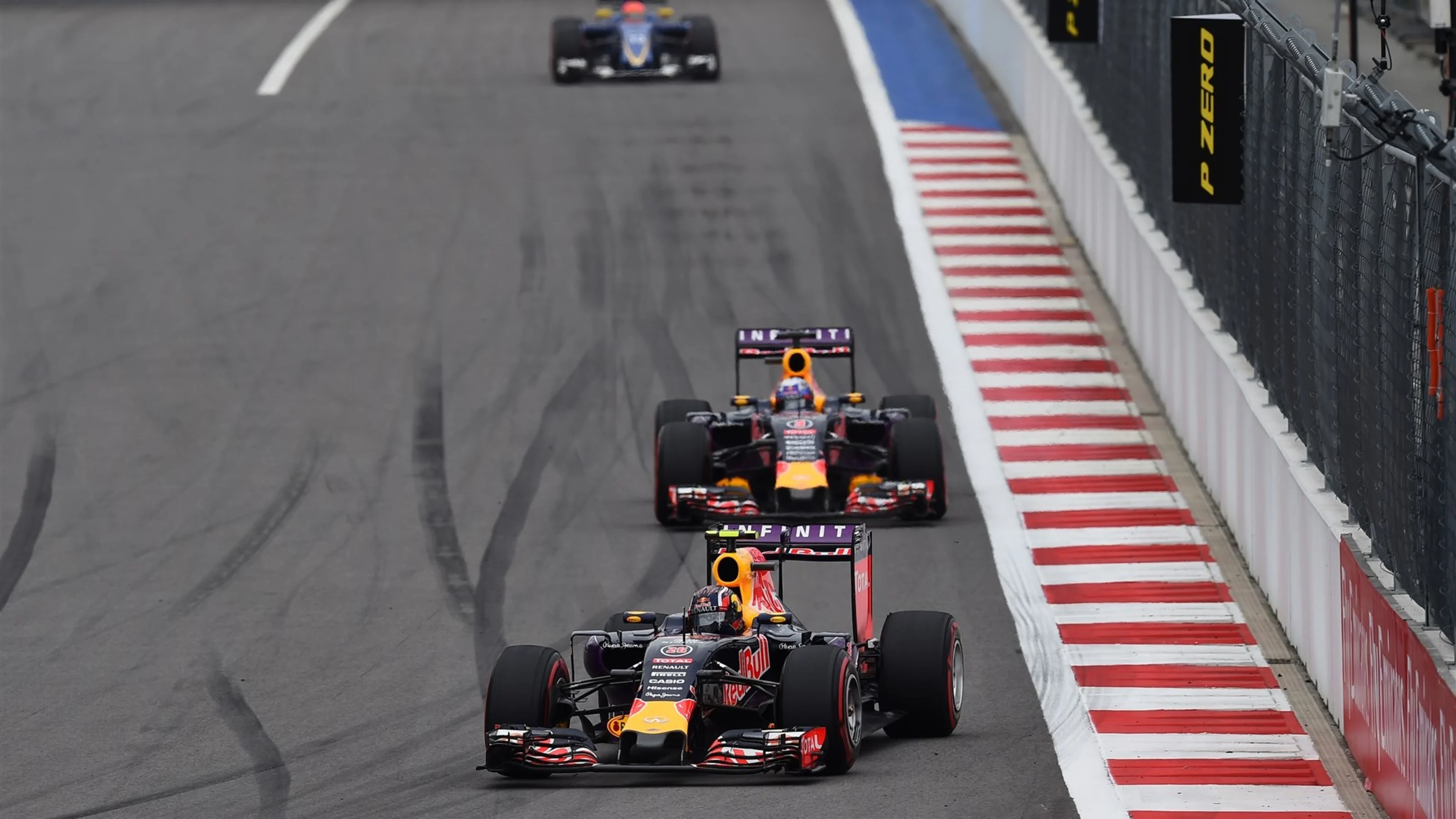 Daniil Kvyat (RUS) Red Bull Racing RB11 at Formula One World Championship, Rd15, Russian Grand