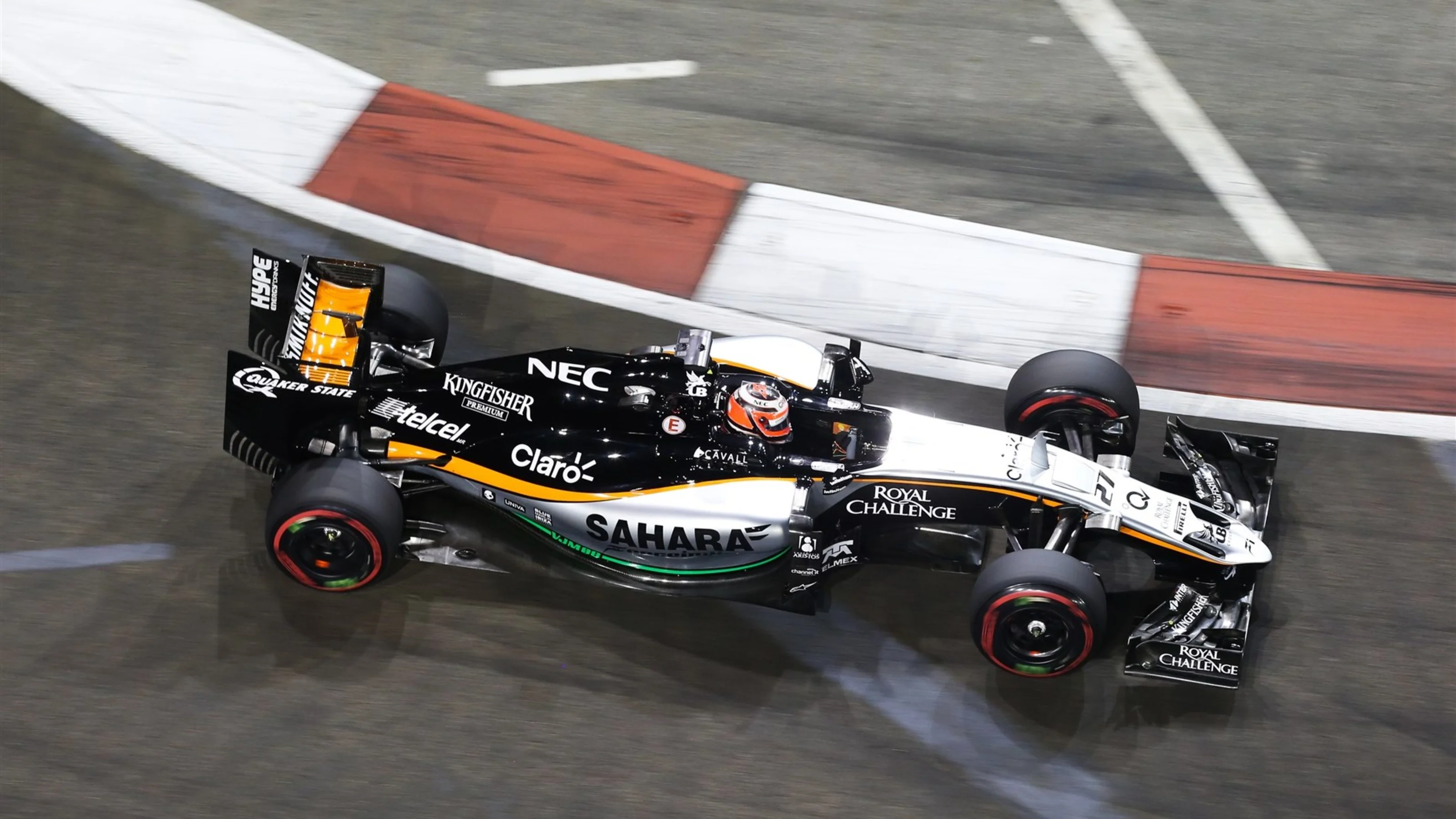 Nico Hulkenberg (GER) Force India VJM08 at Formula One World Championship, Rd13, Singapore Grand