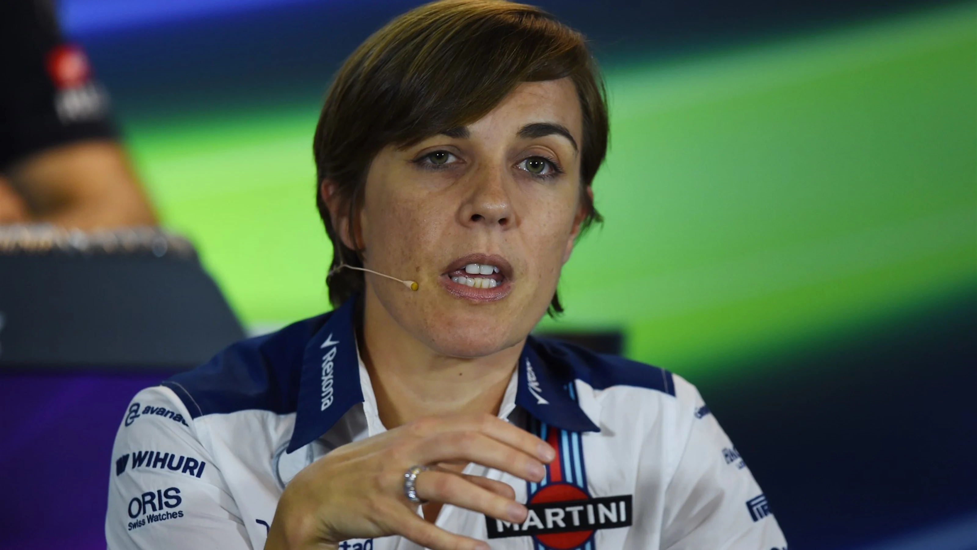 Claire Williams (GBR) Williams Deputy Team Principal in the Press Conference at Formula One World