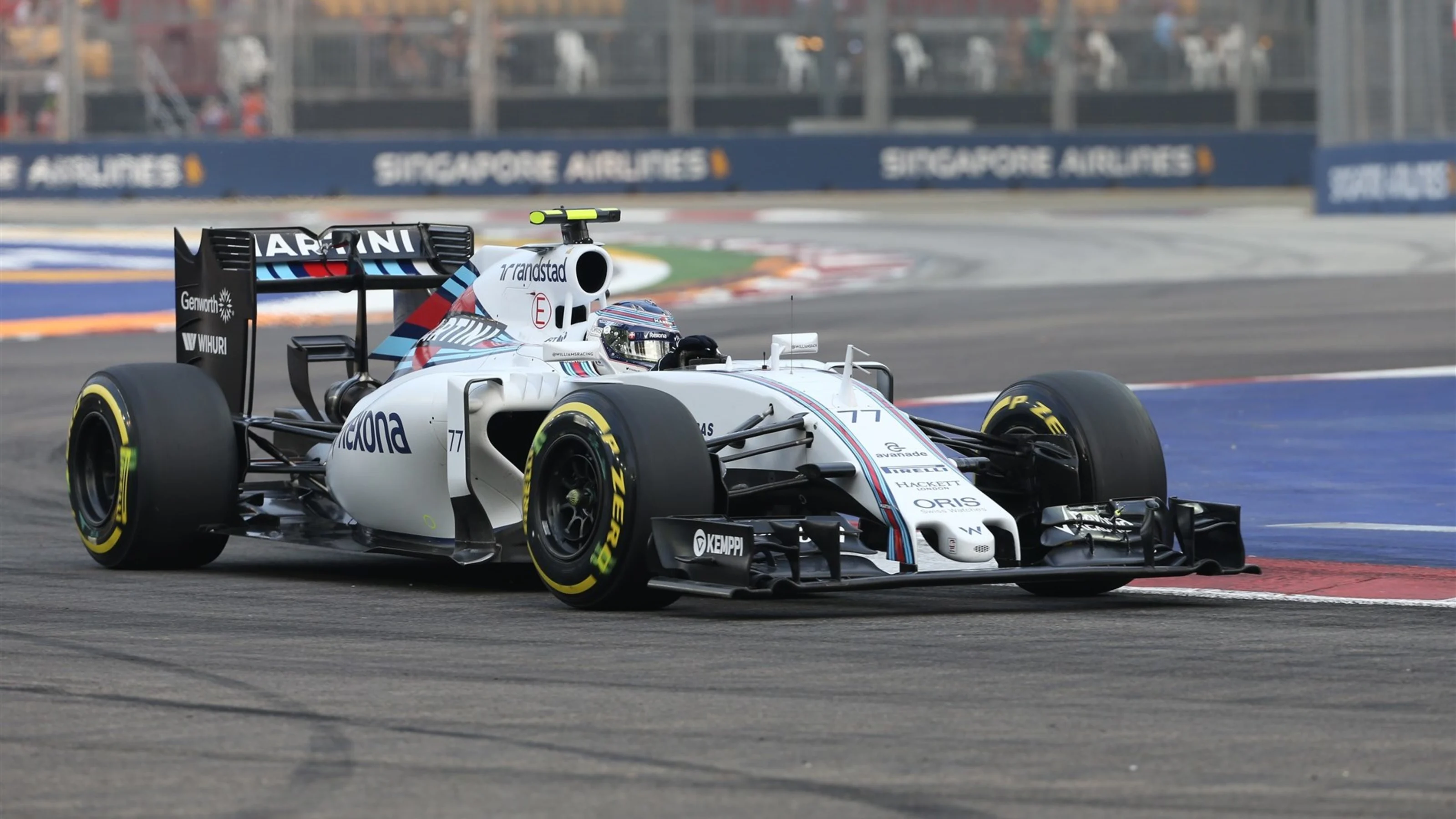 Valtteri Bottas (FIN) Williams FW37 at Formula One World Championship, Rd13, Singapore Grand Prix,