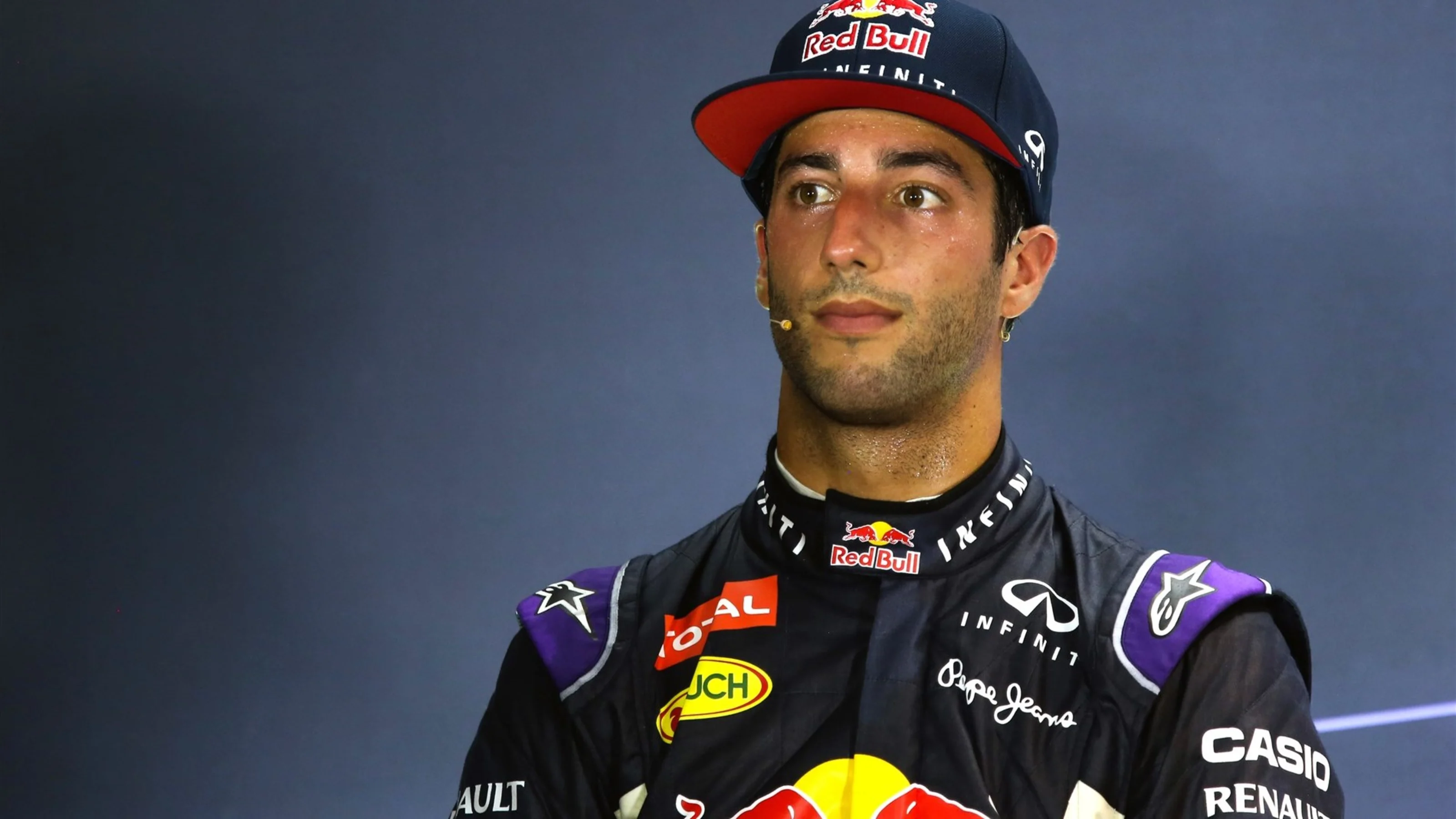 Daniel Ricciardo (AUS) Red Bull Racing in the press conference at Formula One World Championship,