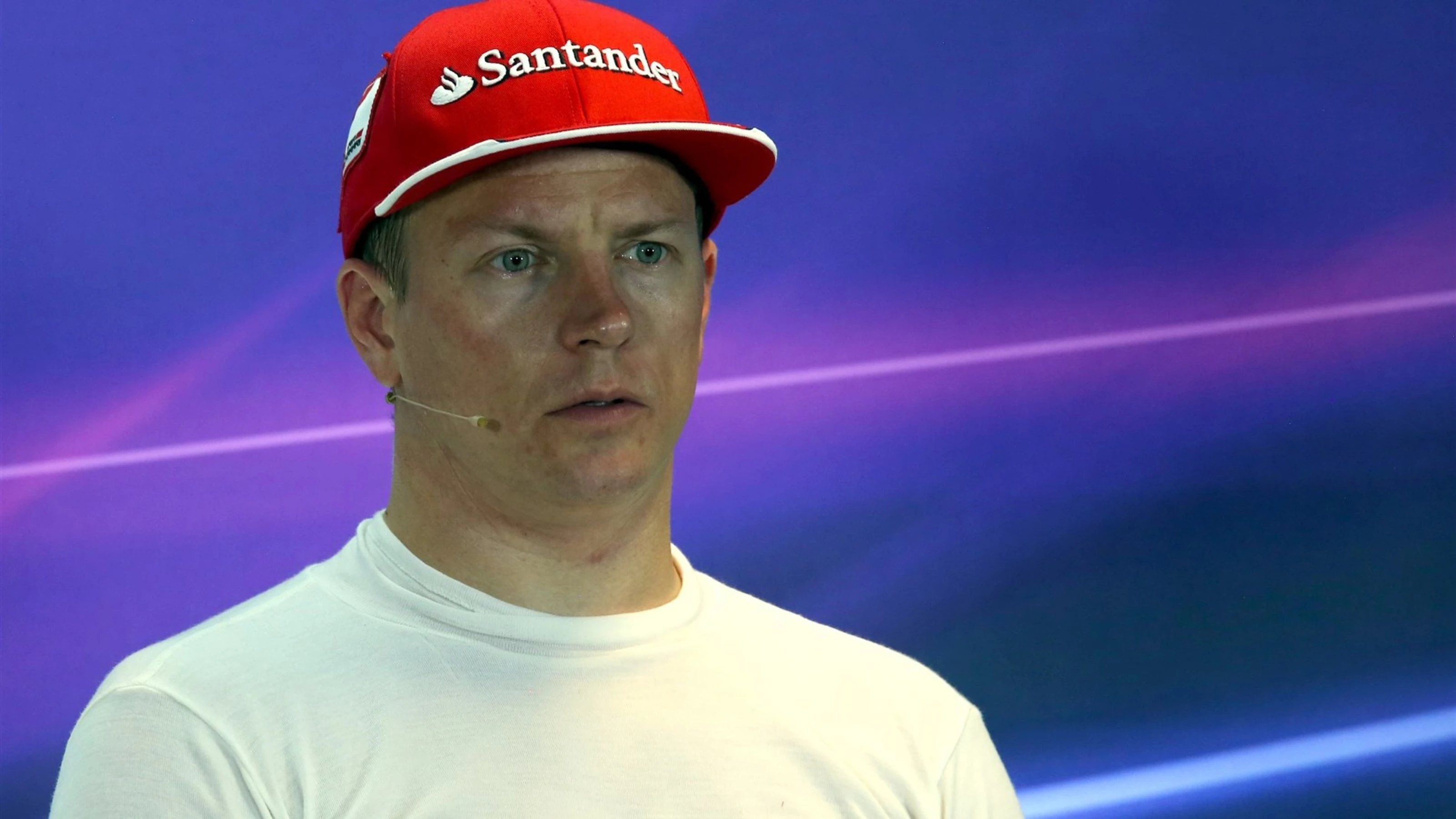 Kimi Raikkonen (FIN) Ferrari in the press conference at Formula One World Championship, Rd13,
