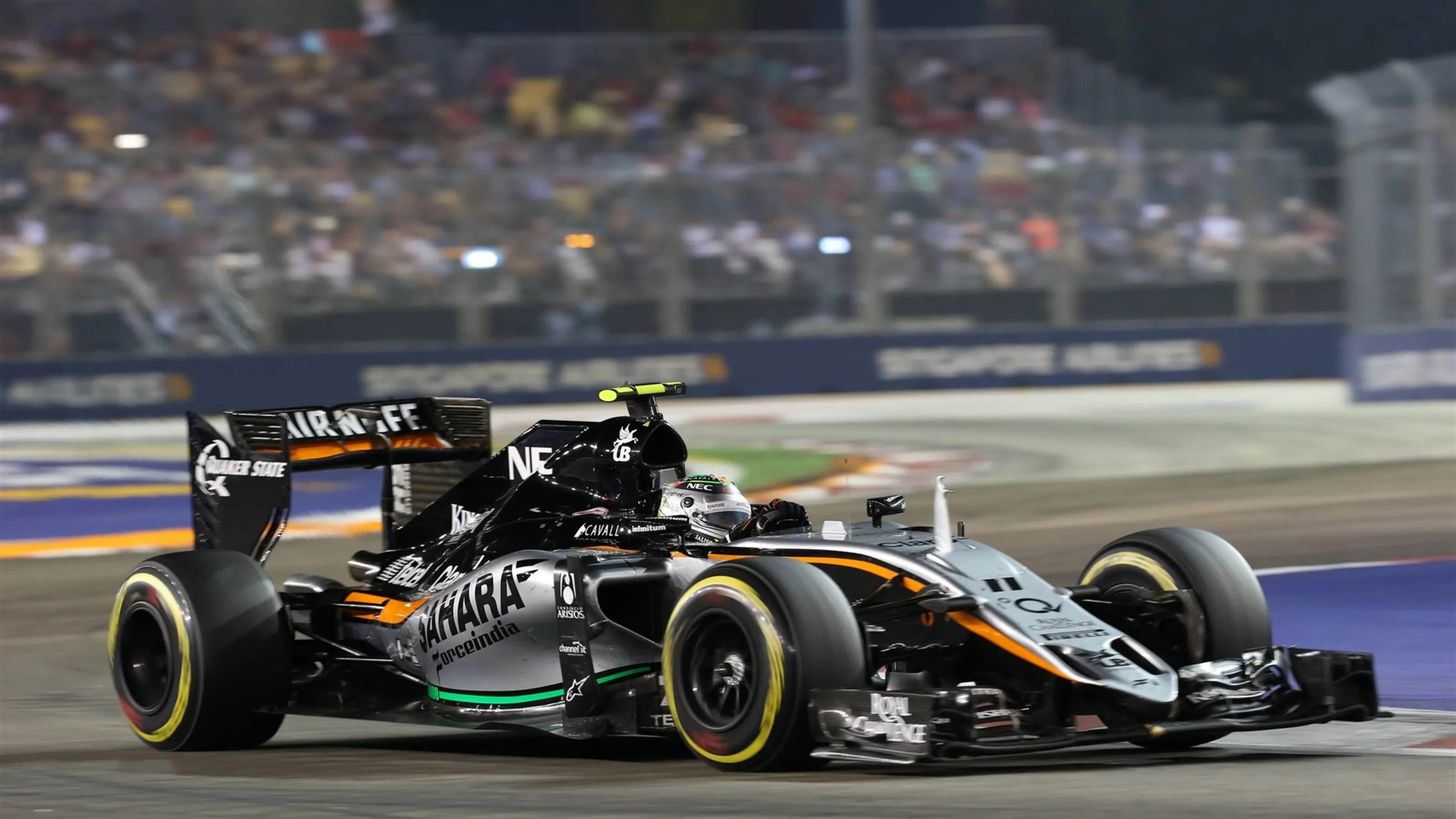 Sergio Perez (MEX) Force India VJM08 at Formula One World Championship, Rd13, Singapore Grand Prix,