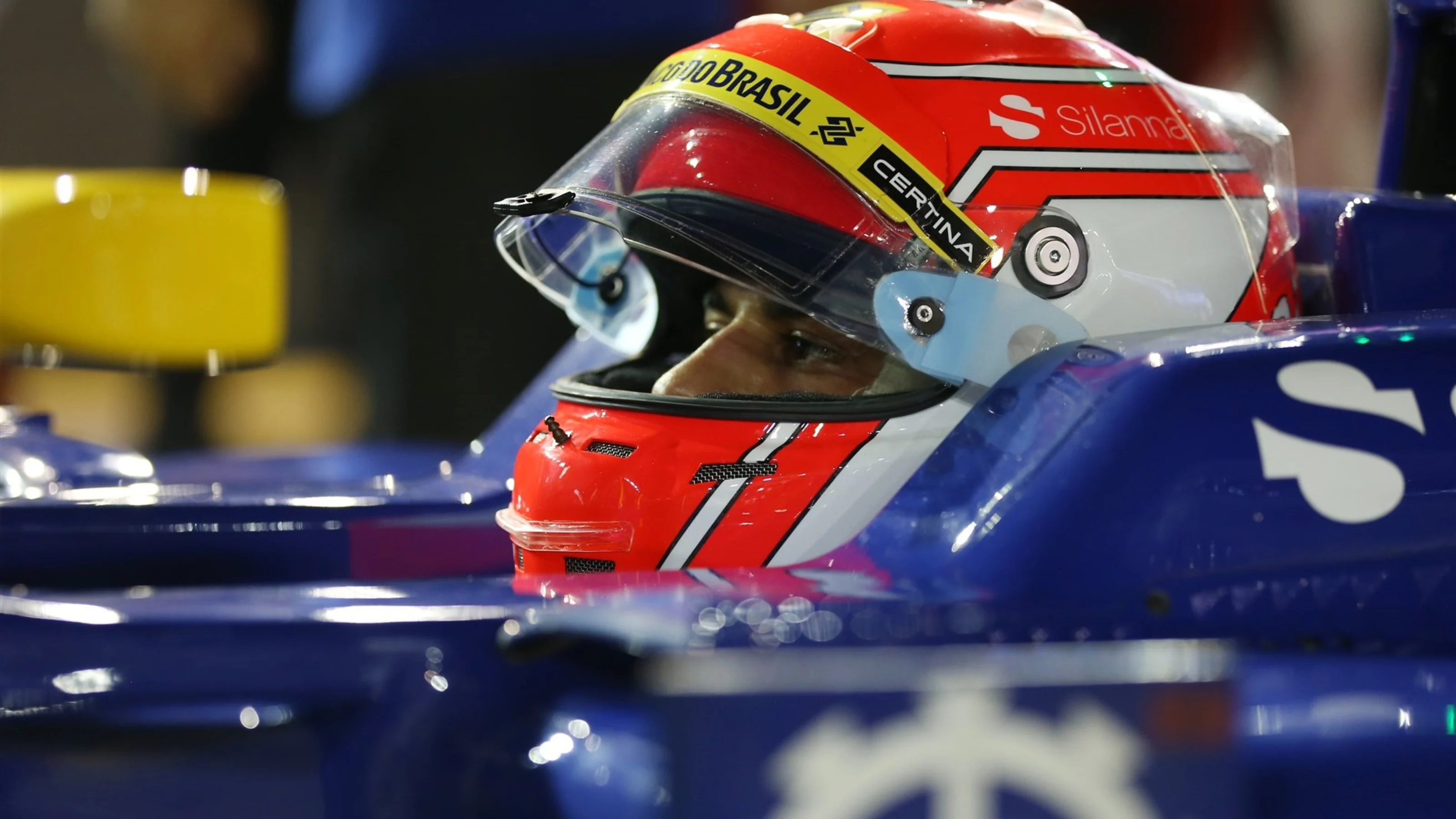 Felipe Nasr (BRA) Sauber C34 on the grid at Formula One World Championship, Rd13, Singapore Grand