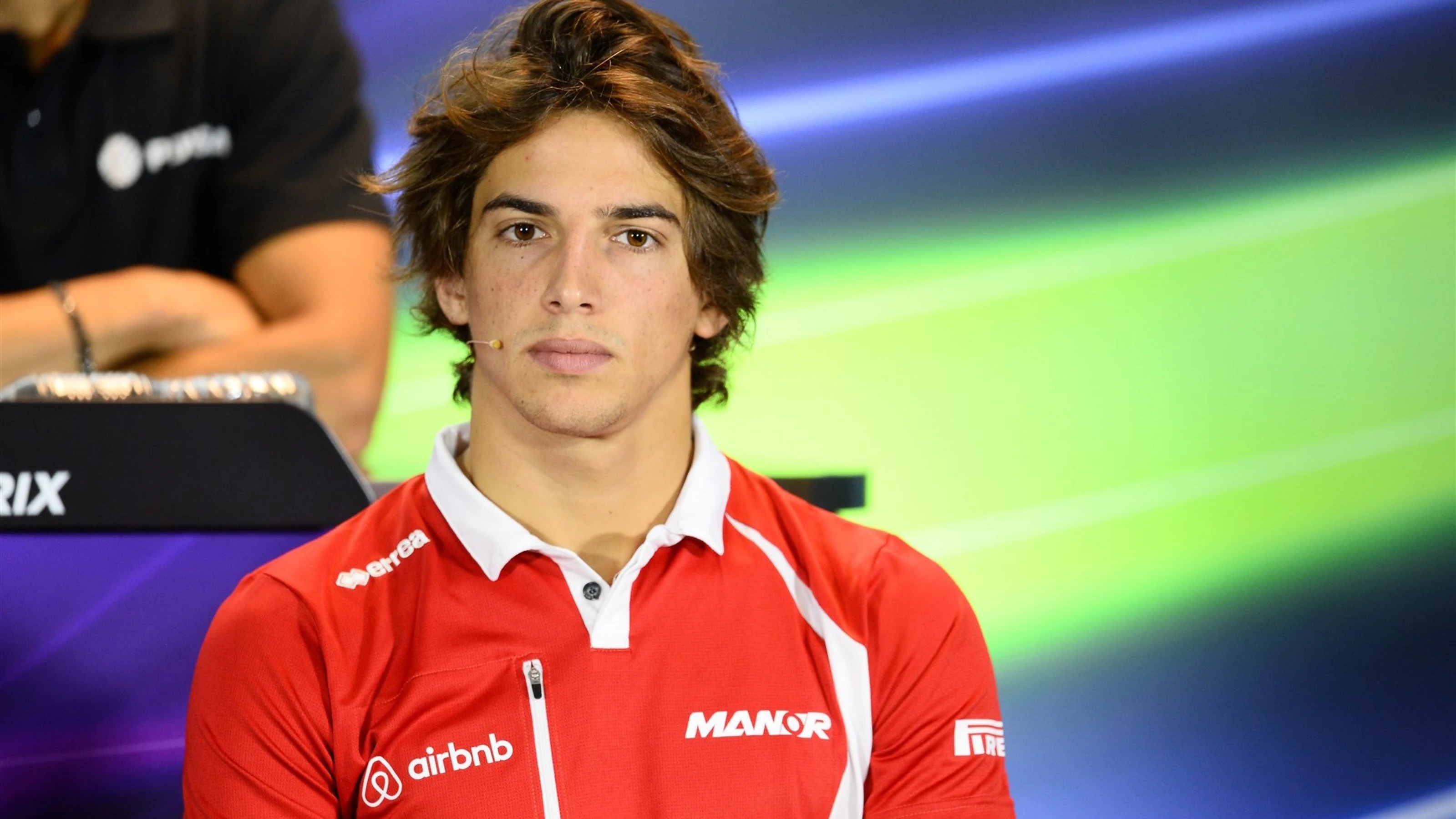 Roberto Merhi (ESP) Manor GP during the press conference at Formula One World Championship, Rd13,