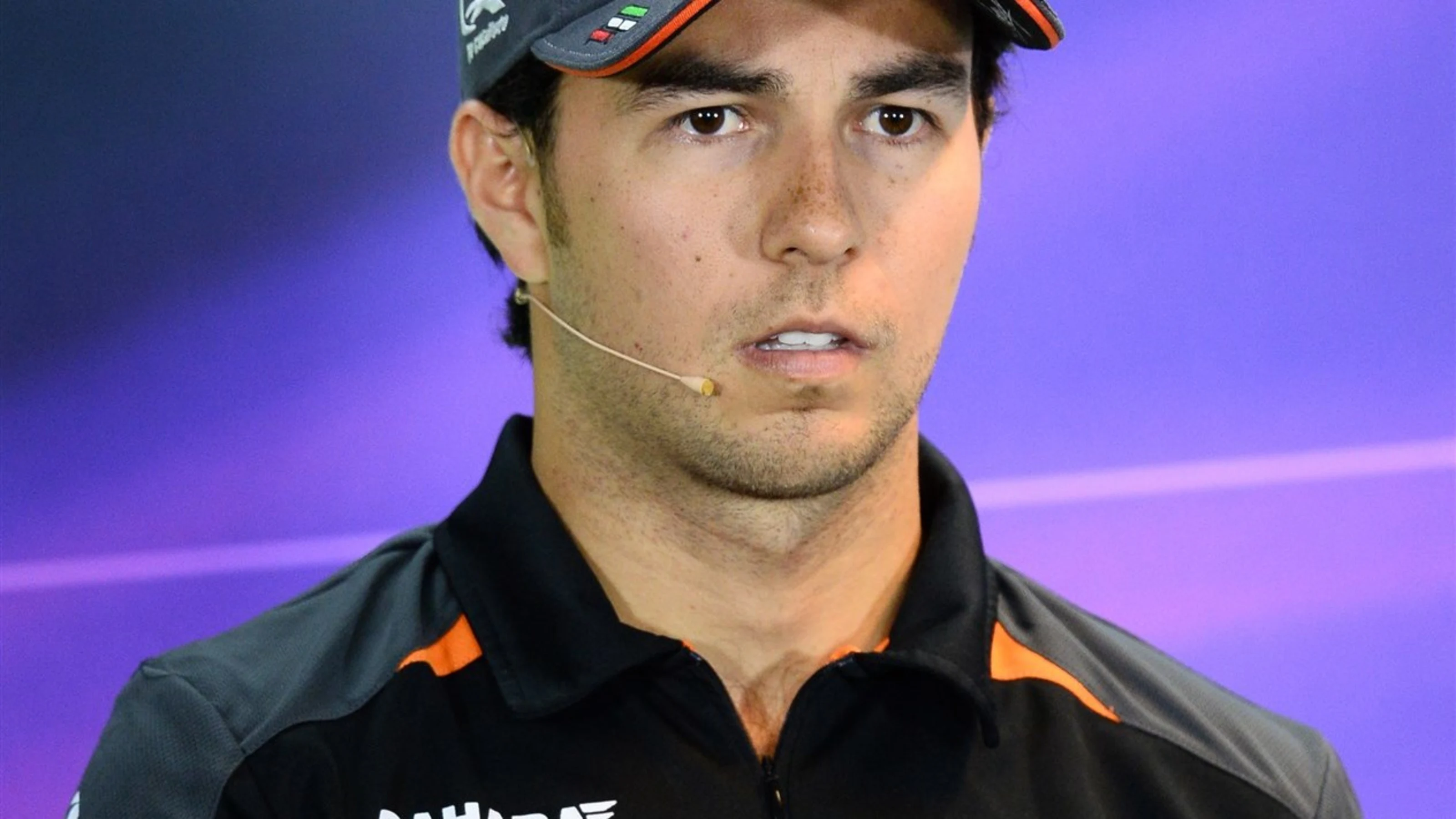 Sergio Perez (MEX) Force India during the press conference at Formula One World Championship, Rd13,