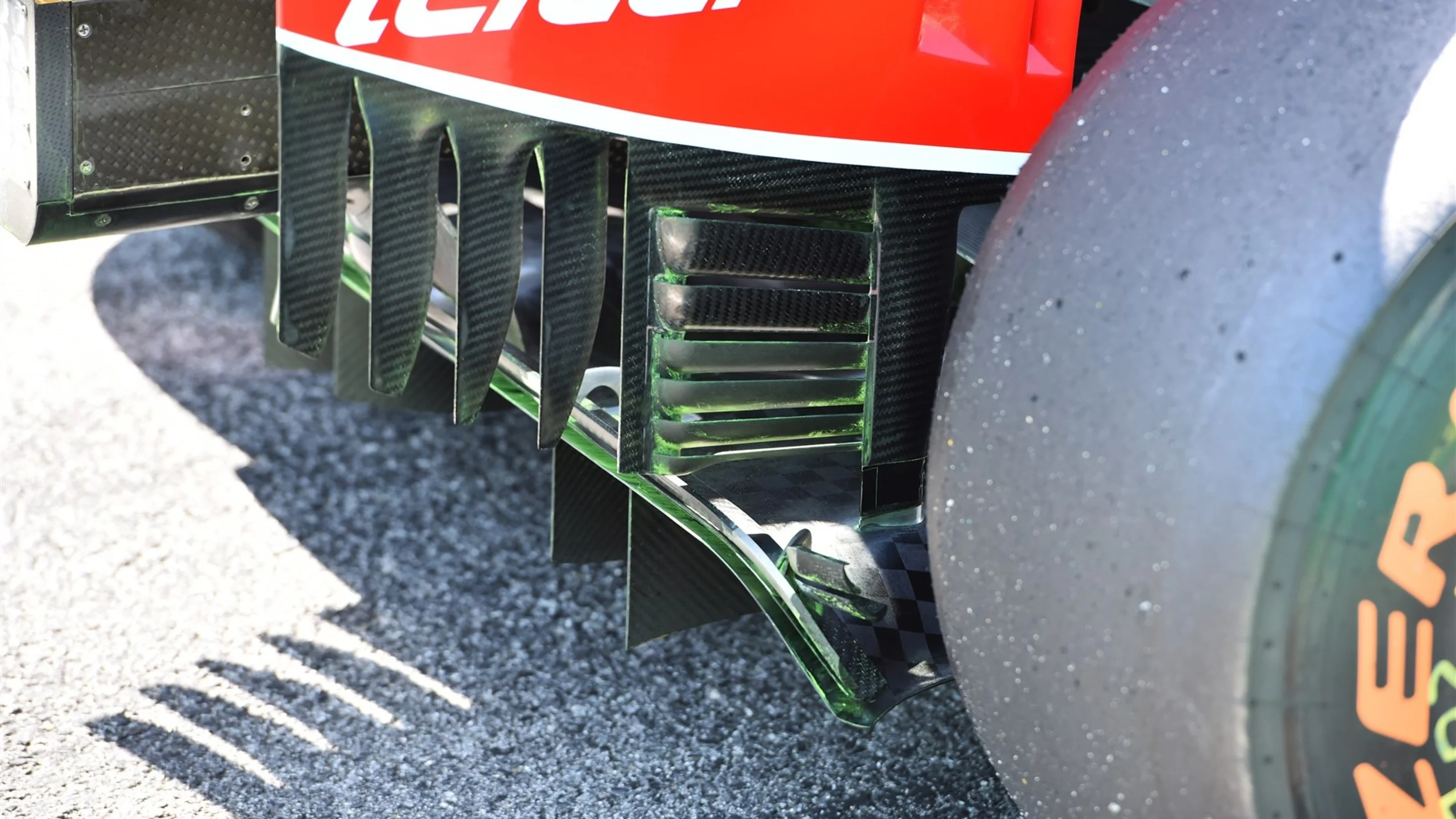 Ferrari SF15-T rear diffuser detail at Formula One World Championship, Rd5, Spanish Grand Prix