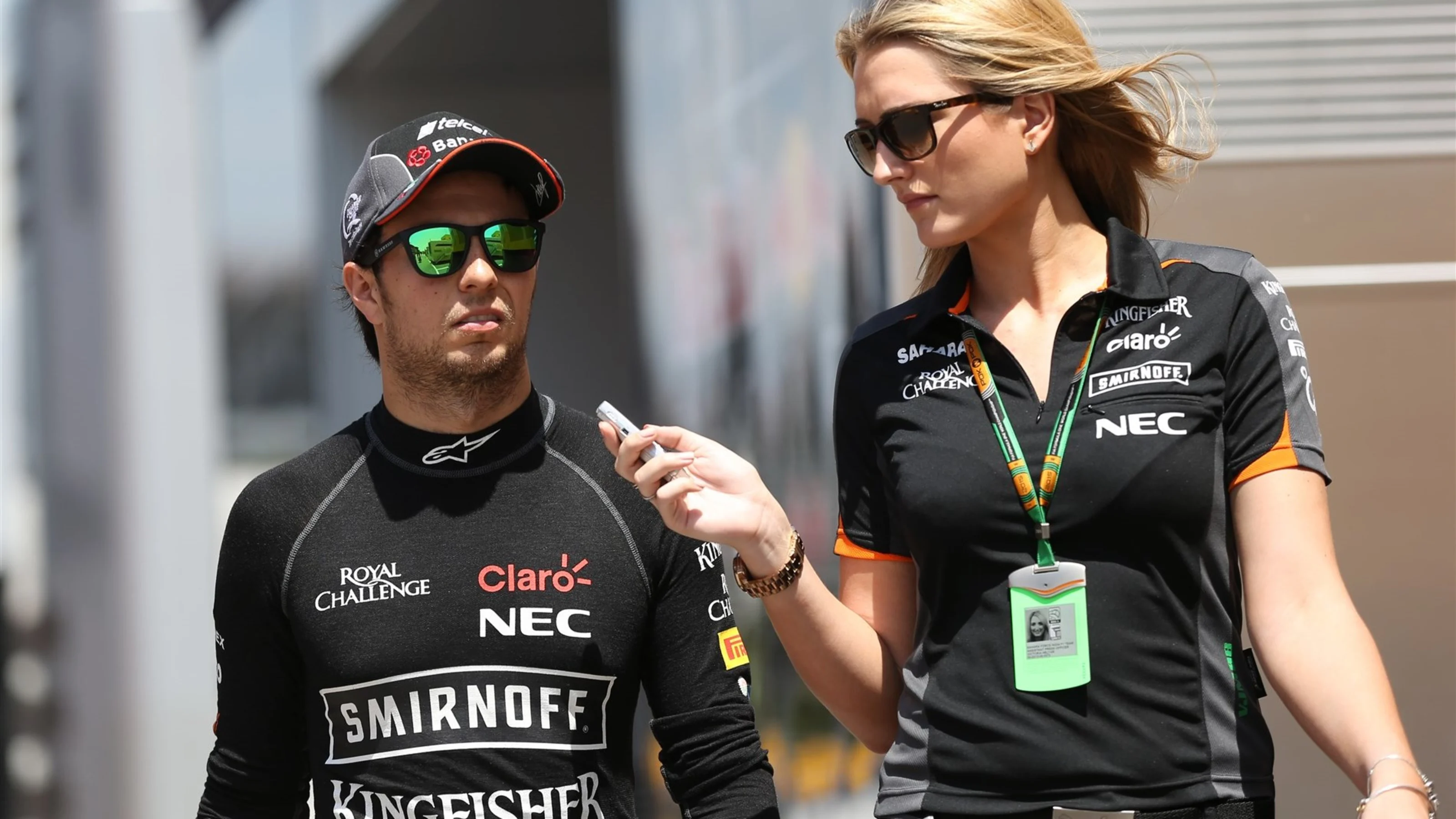 Sergio Perez (MEX) Force India gives an interview at Formula One World Championship, Rd5, Spanish
