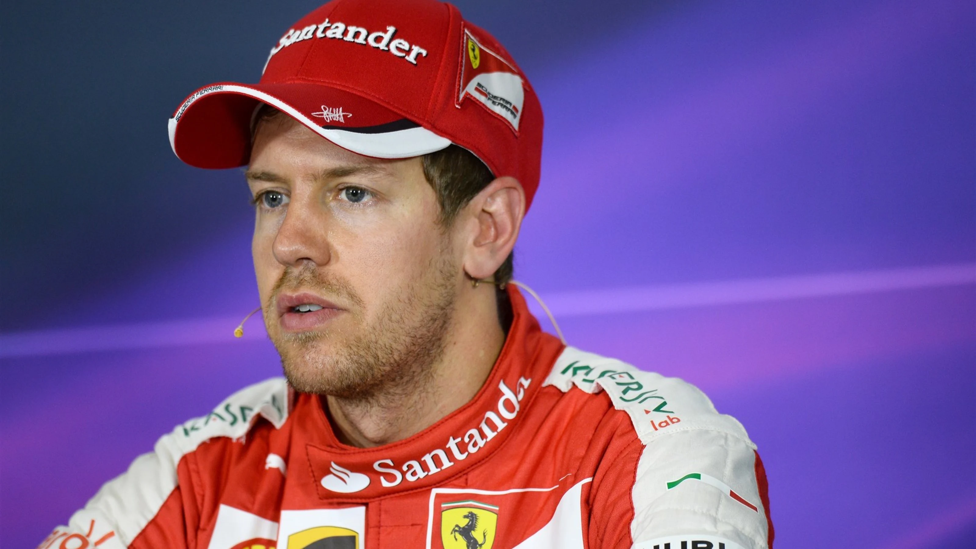 Sebastian Vettel (GER) Ferrari at the Qualifying Press Conference at Formula One World