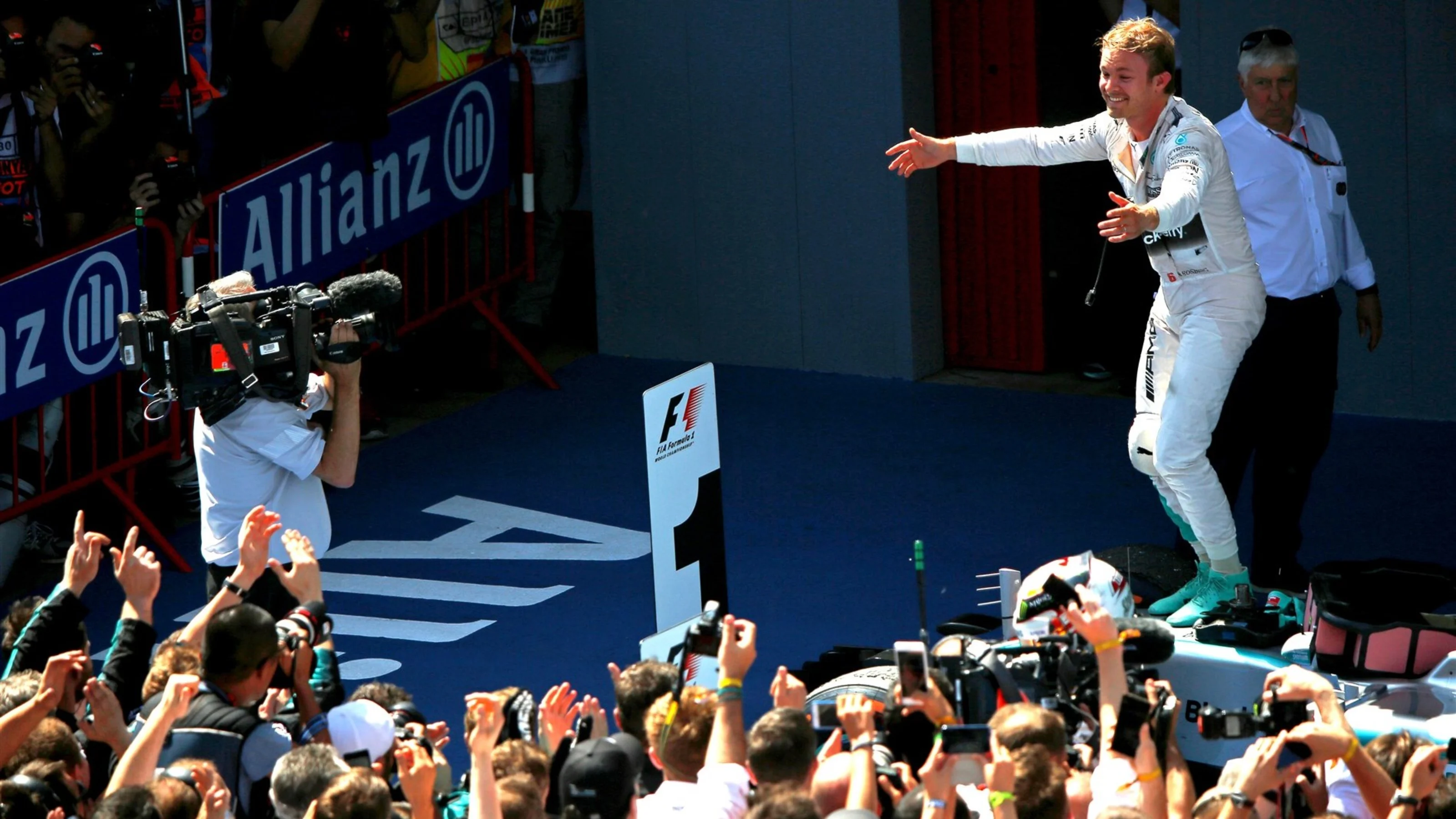 Nico Rosberg (GER) Mercedes AMG F1 celebrates in parc ferme at Formula One World Championship, Rd5,