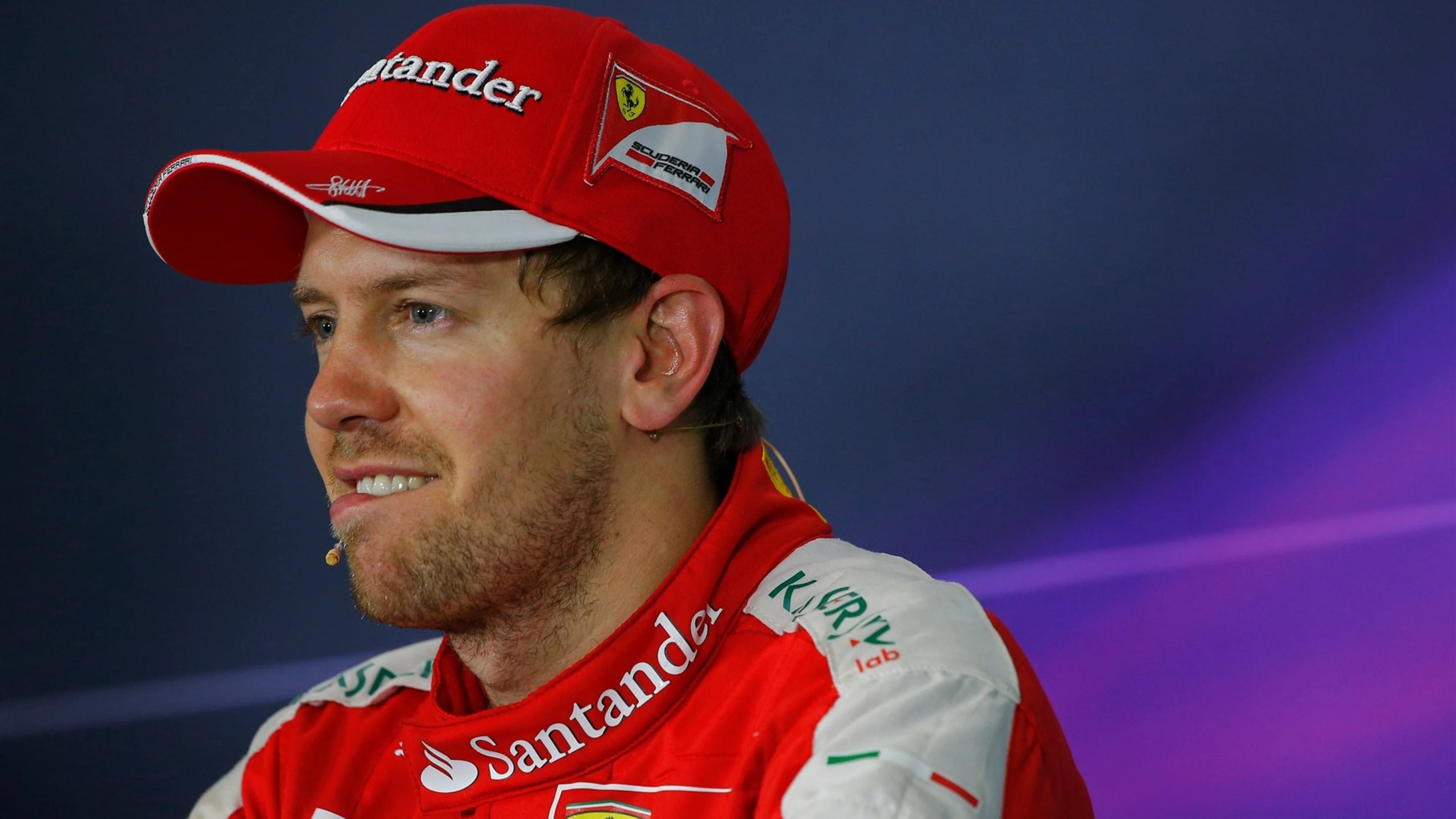 Sebastian Vettel (GER) Ferrari in the Press Conference at Formula One World Championship, Rd5,