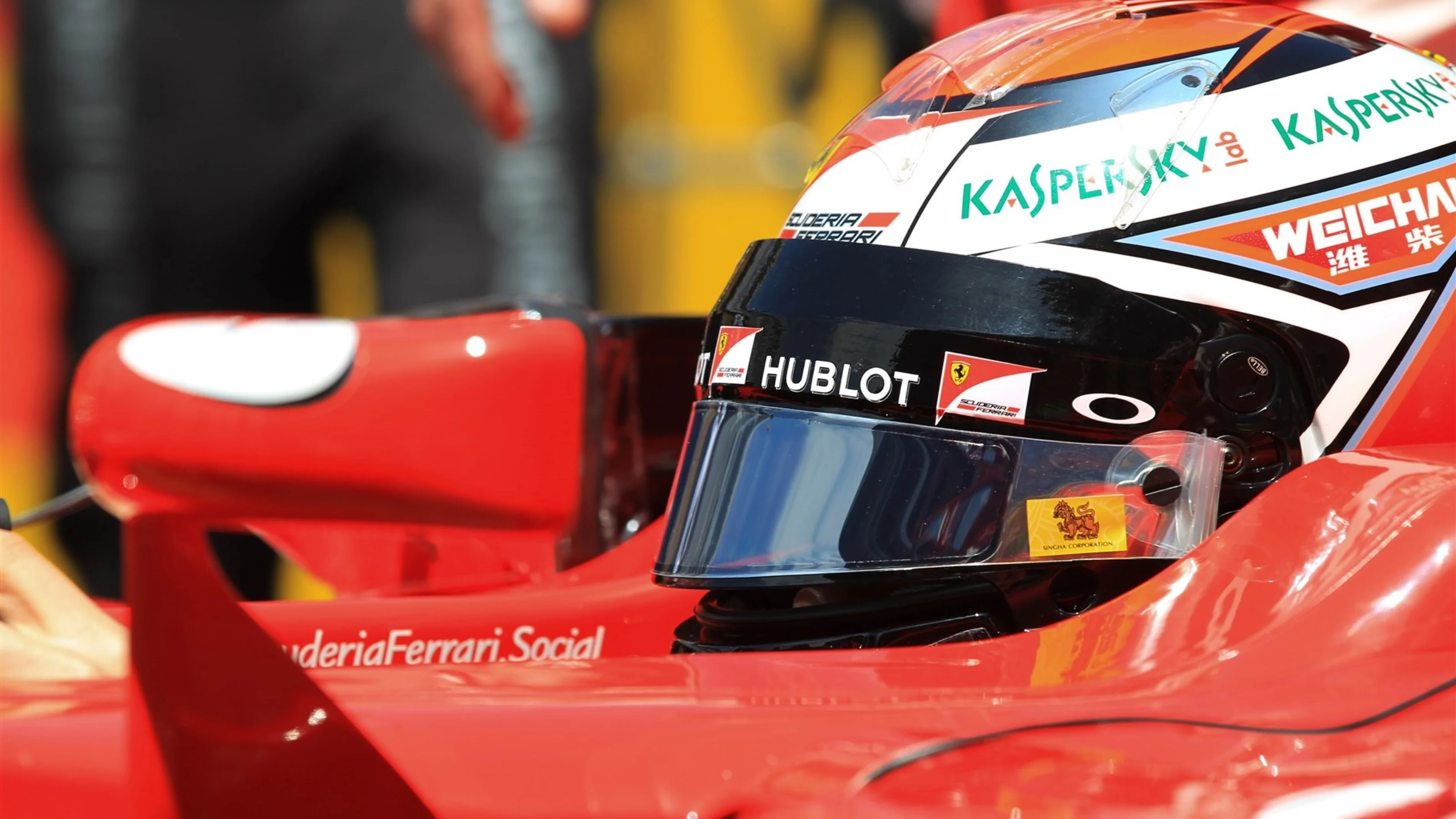 Kimi Raikkonen (FIN) Ferrari on the grid at Formula One World Championship, Rd5, Spanish Grand Prix