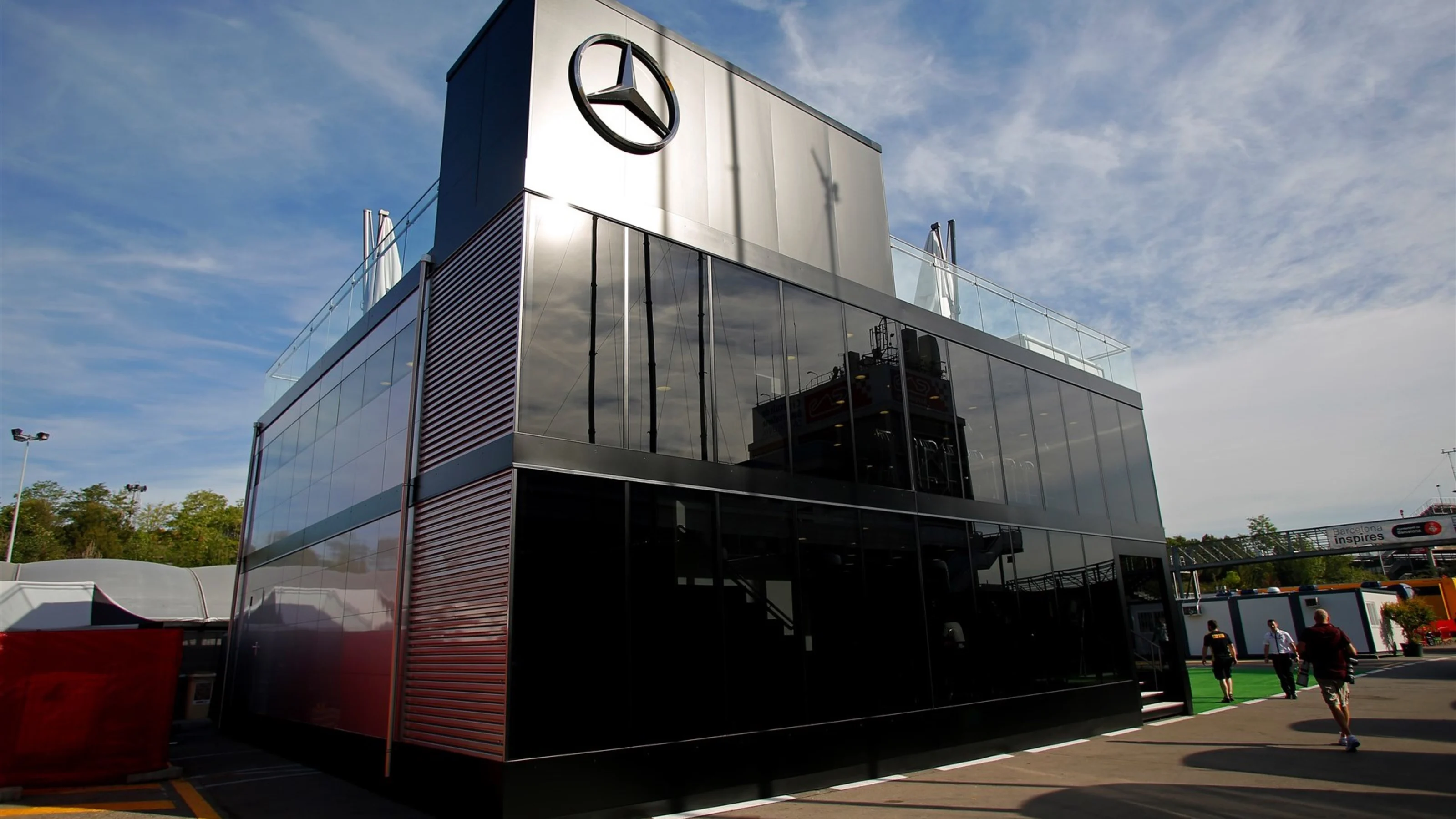 Ferrari motorhome at Formula One World Championship, Rd5, Spanish Grand Prix Preparations,