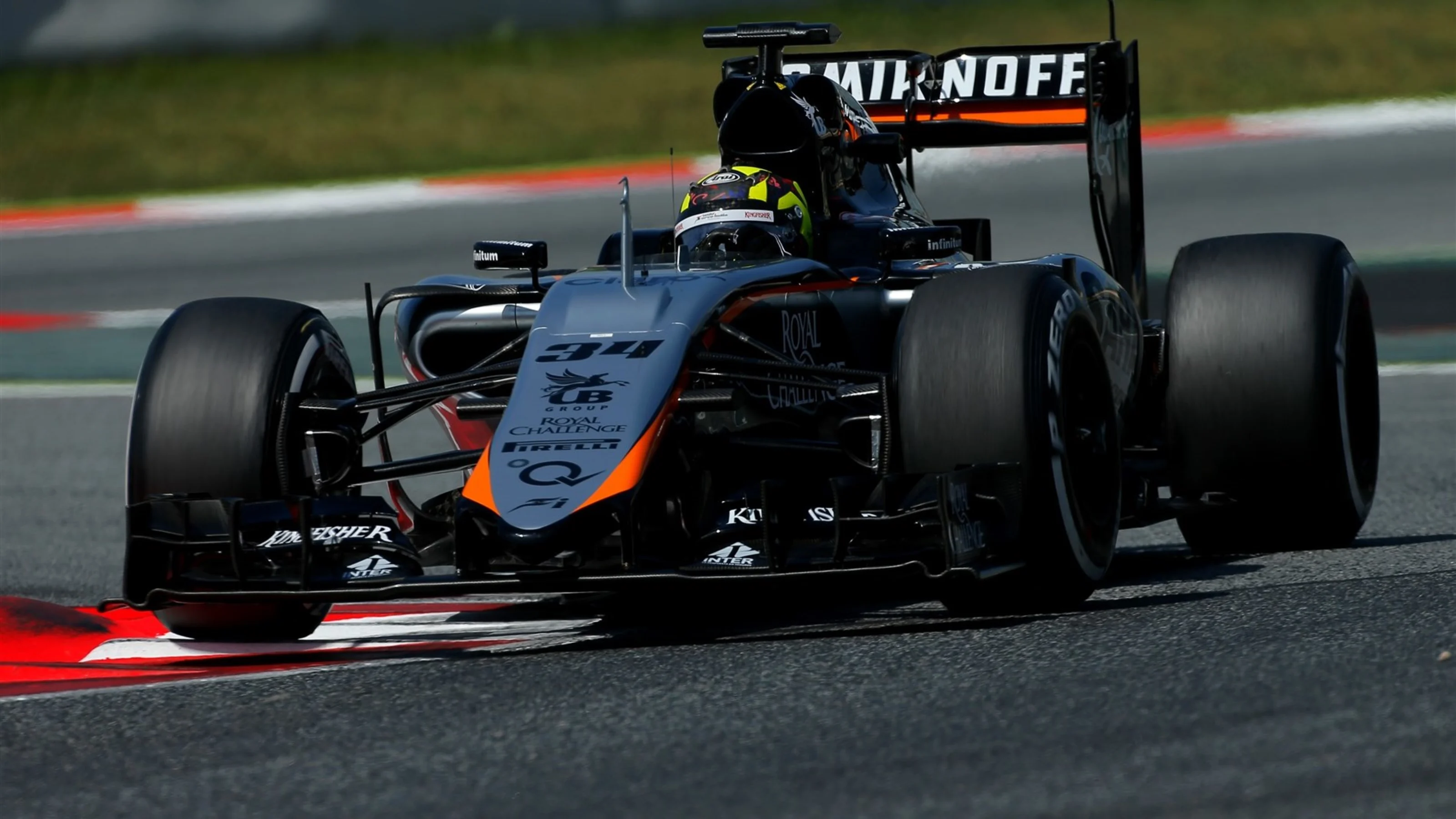 Nick Yelloly (GBR) Force India VJM08 at Formula One Testing, Day One, Barcelona, Spain, 12 May 2015.