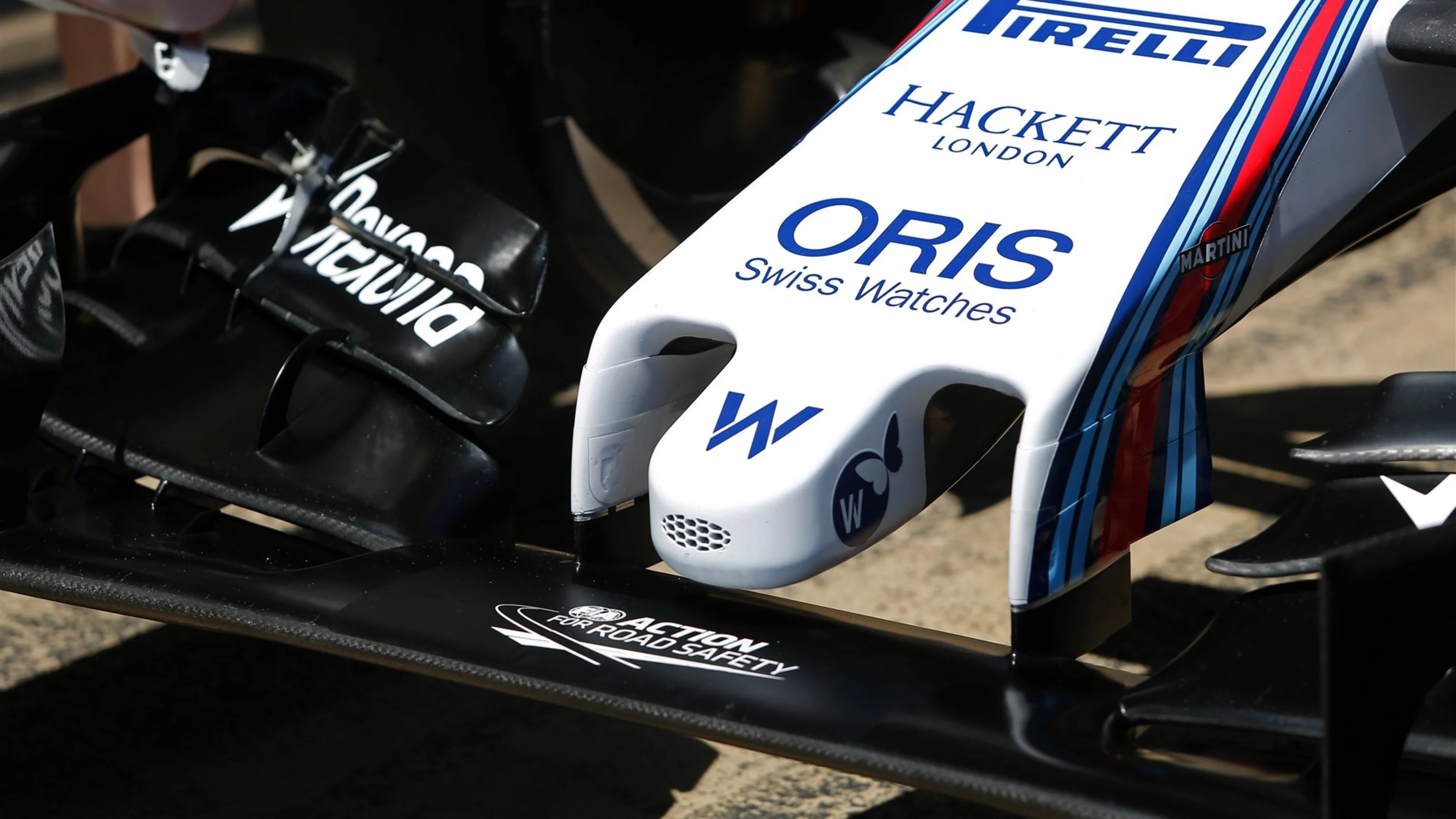 Williams FW37 nose detail at Formula One Testing, Day One, Barcelona, Spain, 12 May 2015.