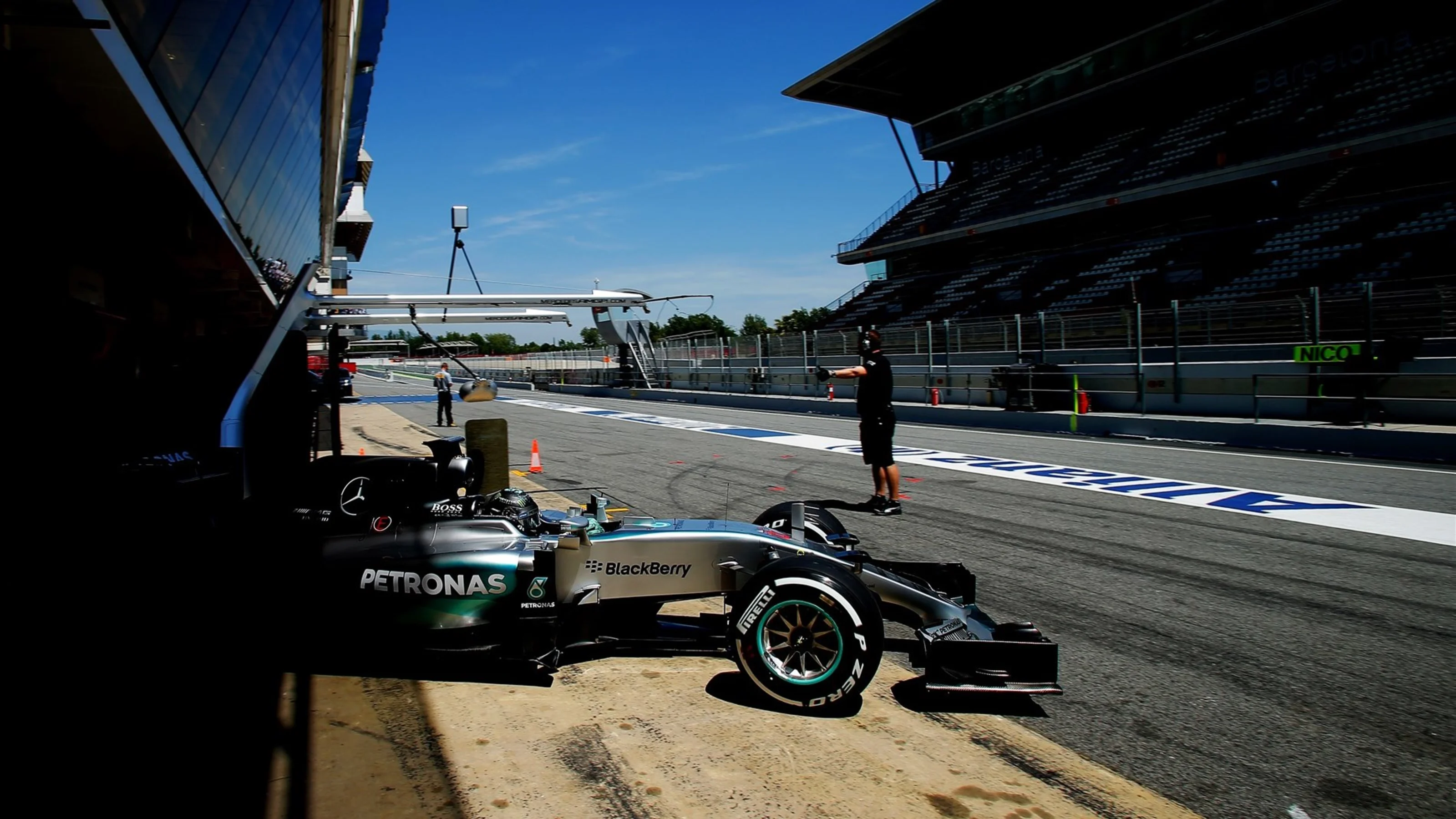 Nico Rosberg (GER) Mercedes AMG F1 W06 at Formula One Testing, Day One, Barcelona, Spain, 12 May