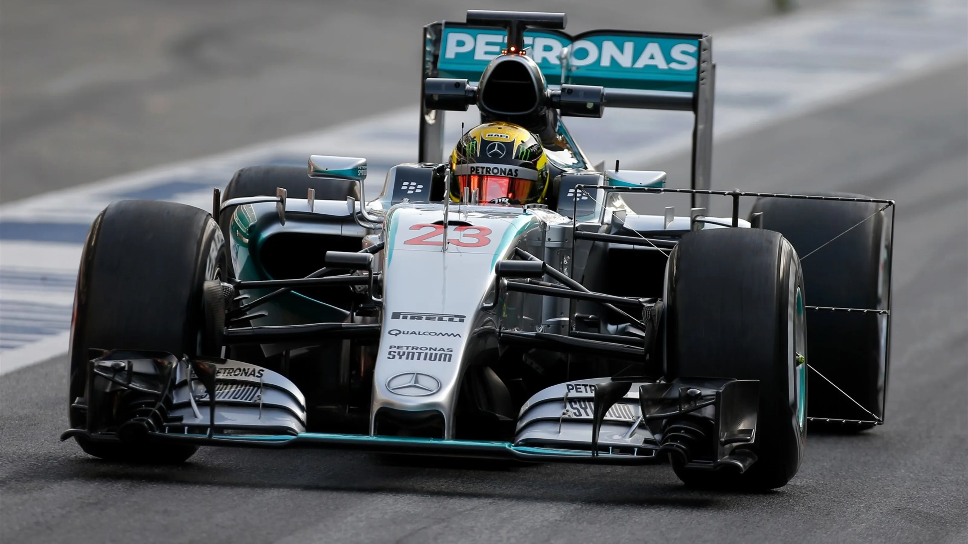 Pascal Wehrlein (GER) Mercedes AMG F1 W06 at Formula One Testing, Day Two, Barcelona, Spain, 13 May