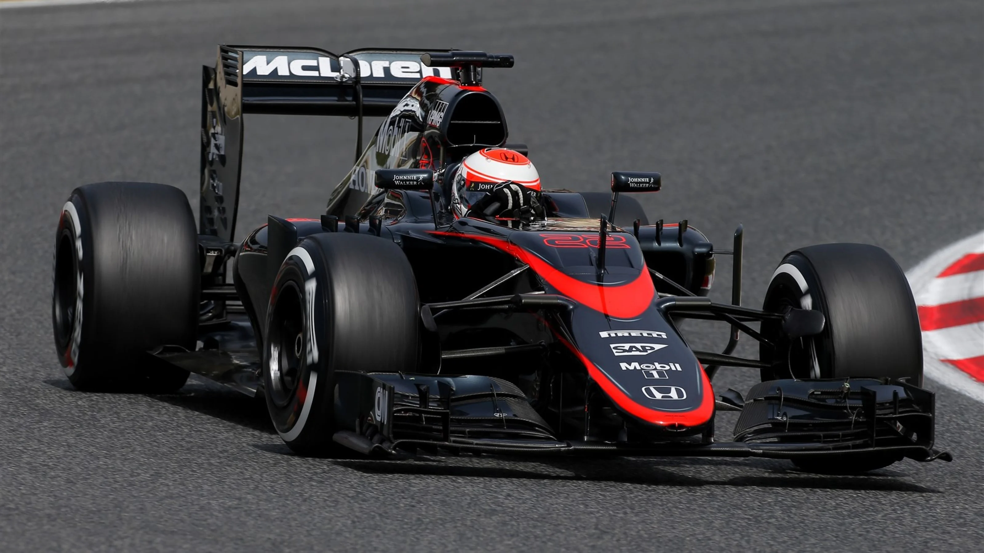 Jenson Button (GBR) McLaren MP4-30 at Formula One Testing, Day One, Barcelona, Spain, 12 May 2015.