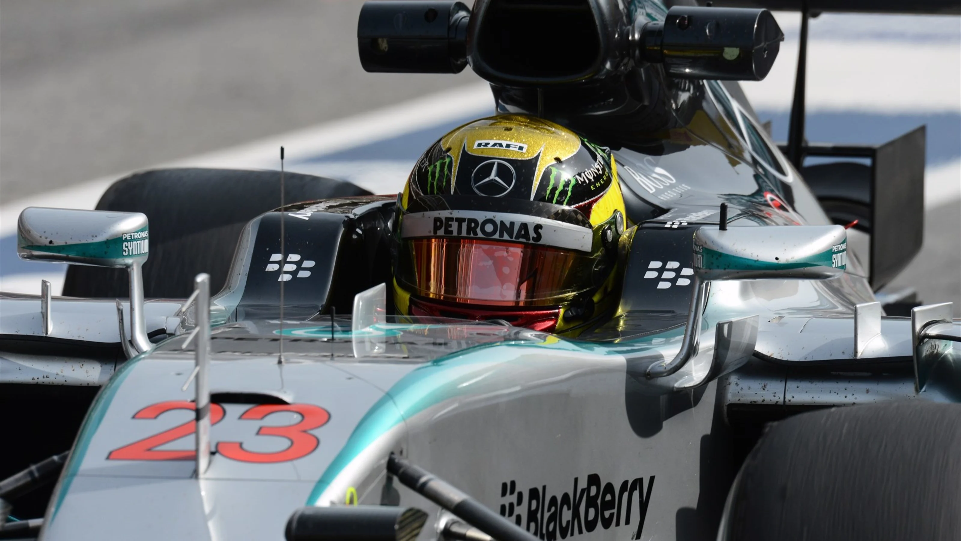 Pascal Wehrlein (GER) Mercedes AMG F1 W06 at Formula One Testing, Day Two, Barcelona, Spain, 13 May