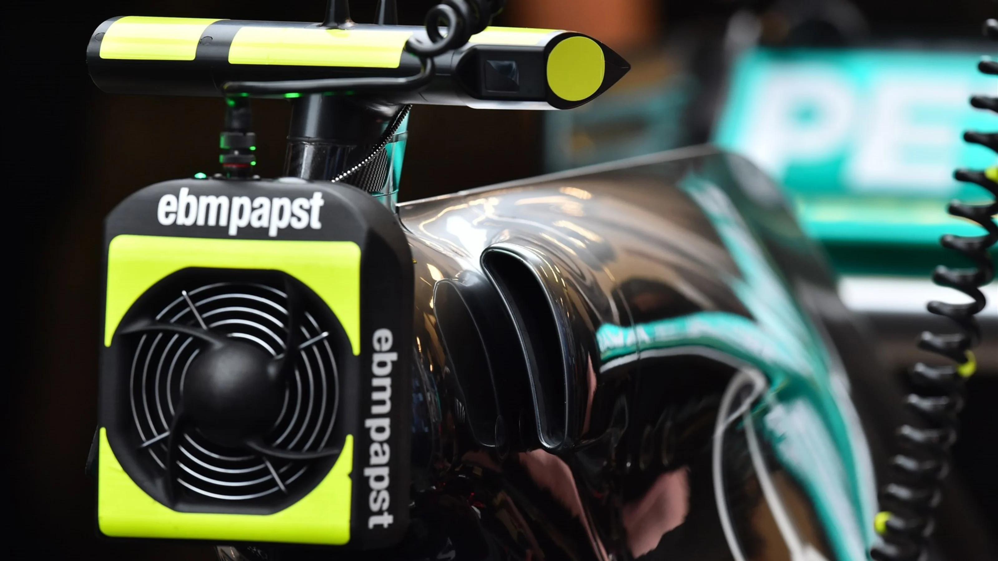 Mercedes AMG F1 W06 airbox at Formula One World Championship, Rd16, United States Grand Prix,