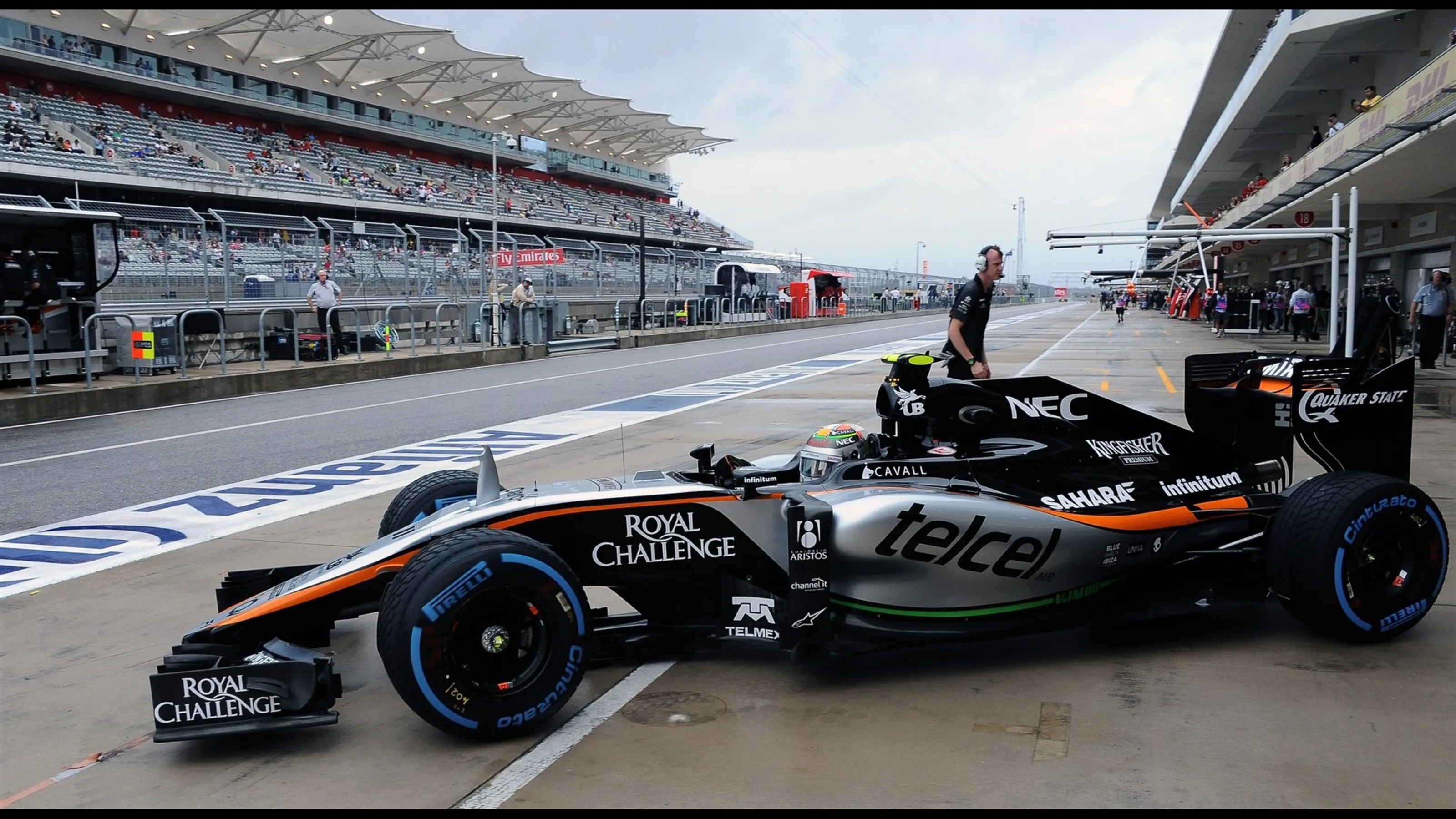 Sergio Perez (MEX) Force India VJM08 at Formula One World Championship, Rd16, United States  Grand