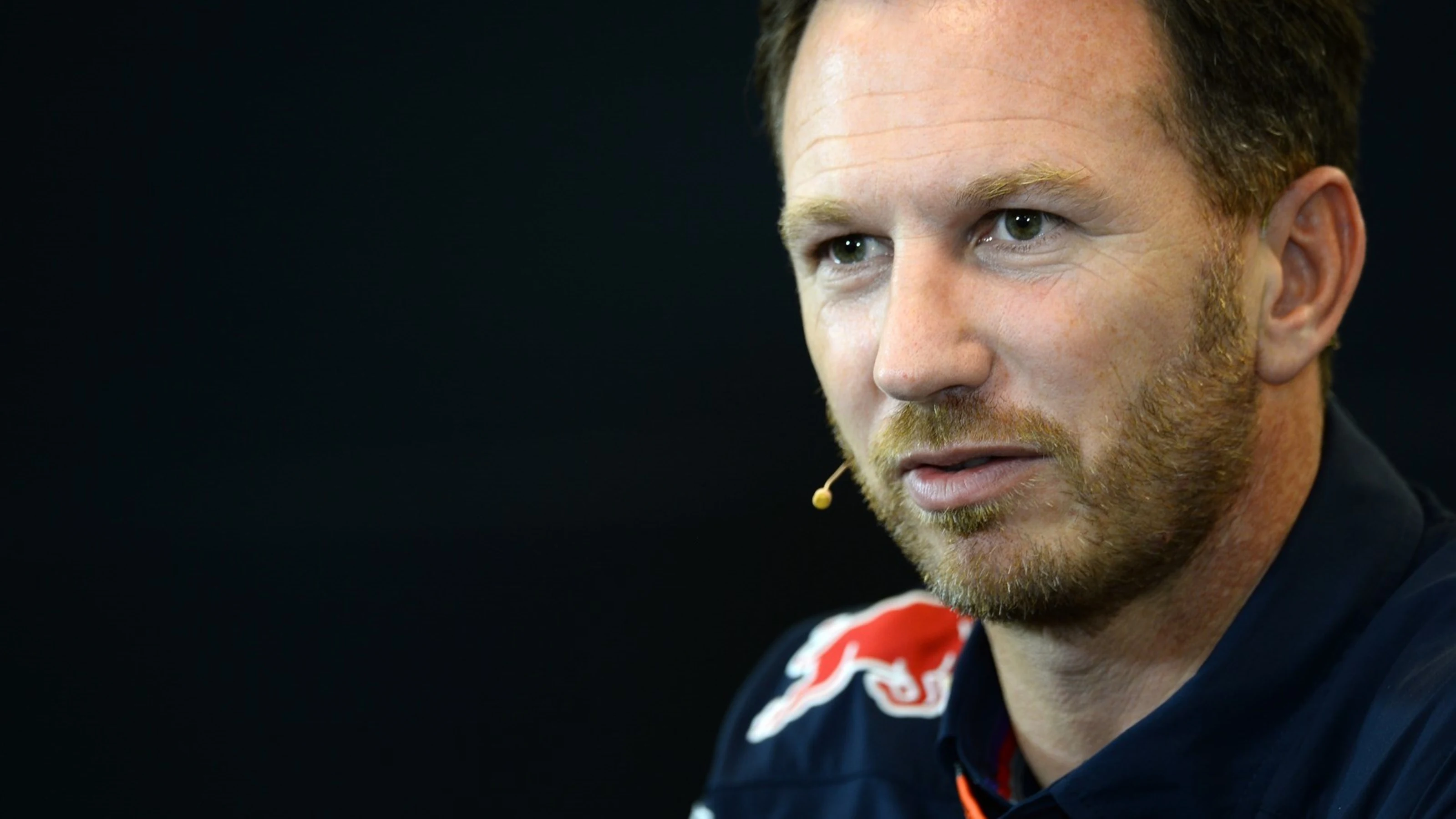 Christian Horner (GBR) Red Bull Racing Team Principal in the press conference at Formula One World
