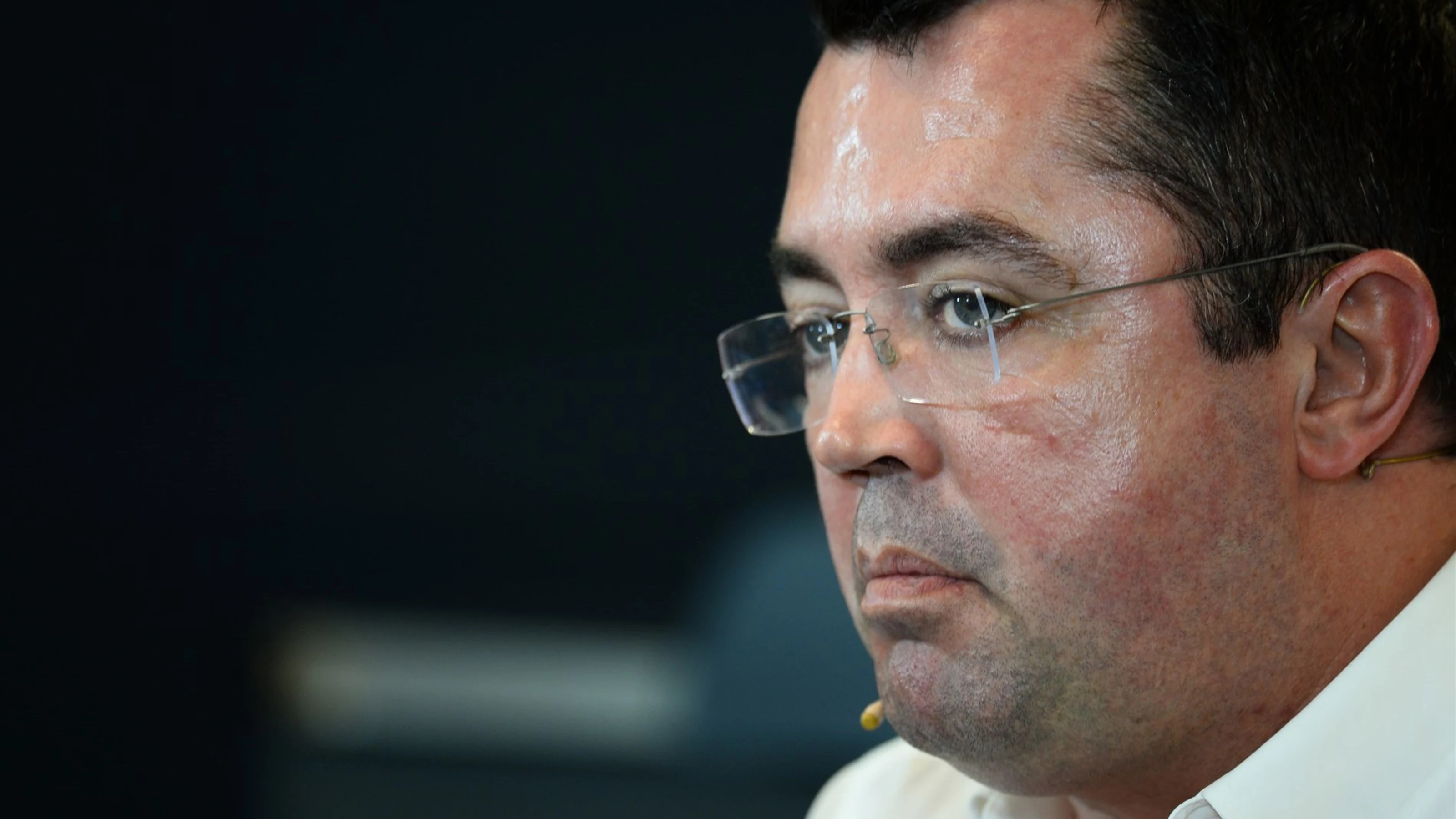 Eric Boullier (FRA) McLaren Racing Director in the press conference at Formula One World