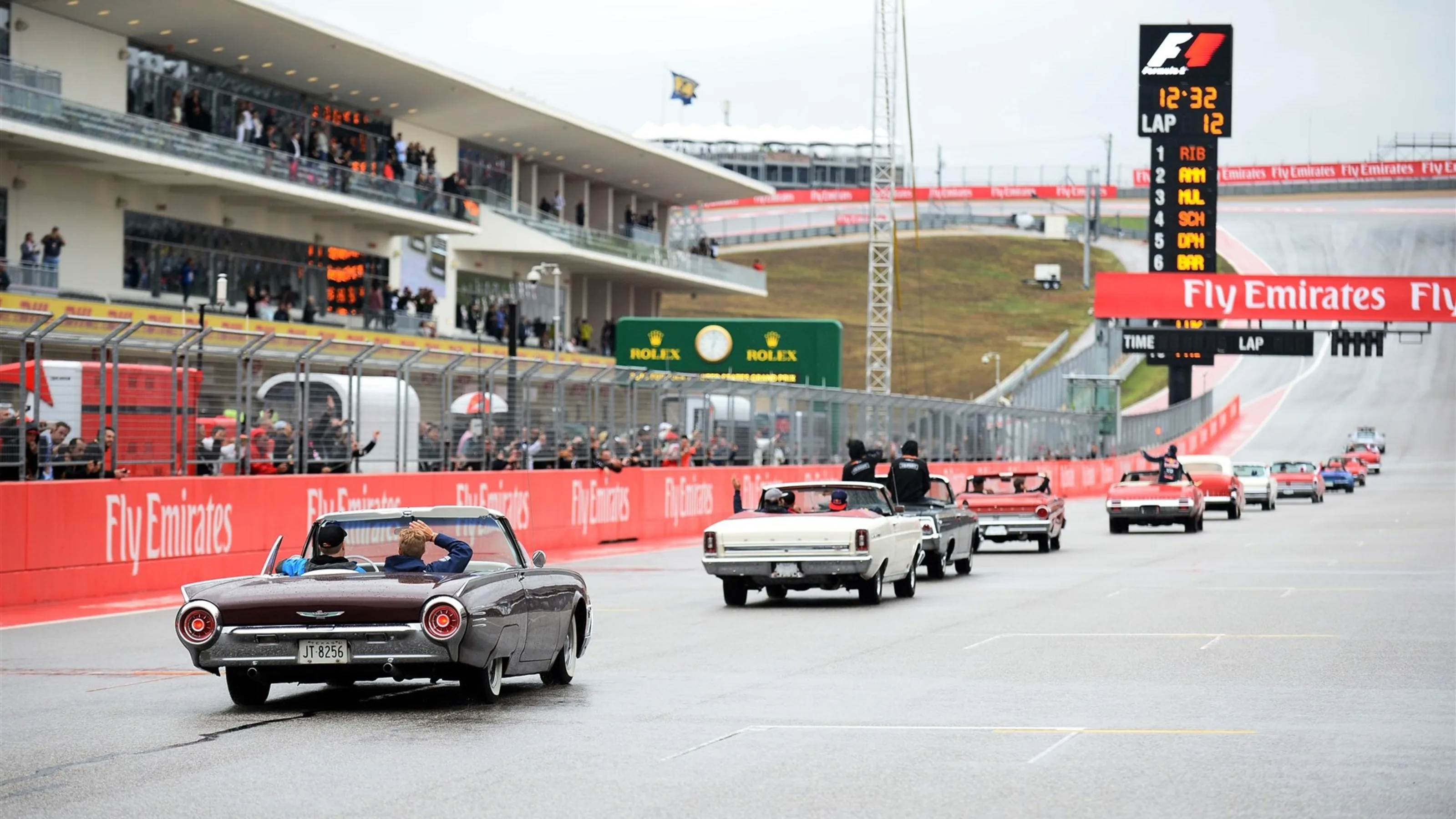Drivers parade at Formula One World Championship, Rd16, United States Grand Prix, Race, Austin,