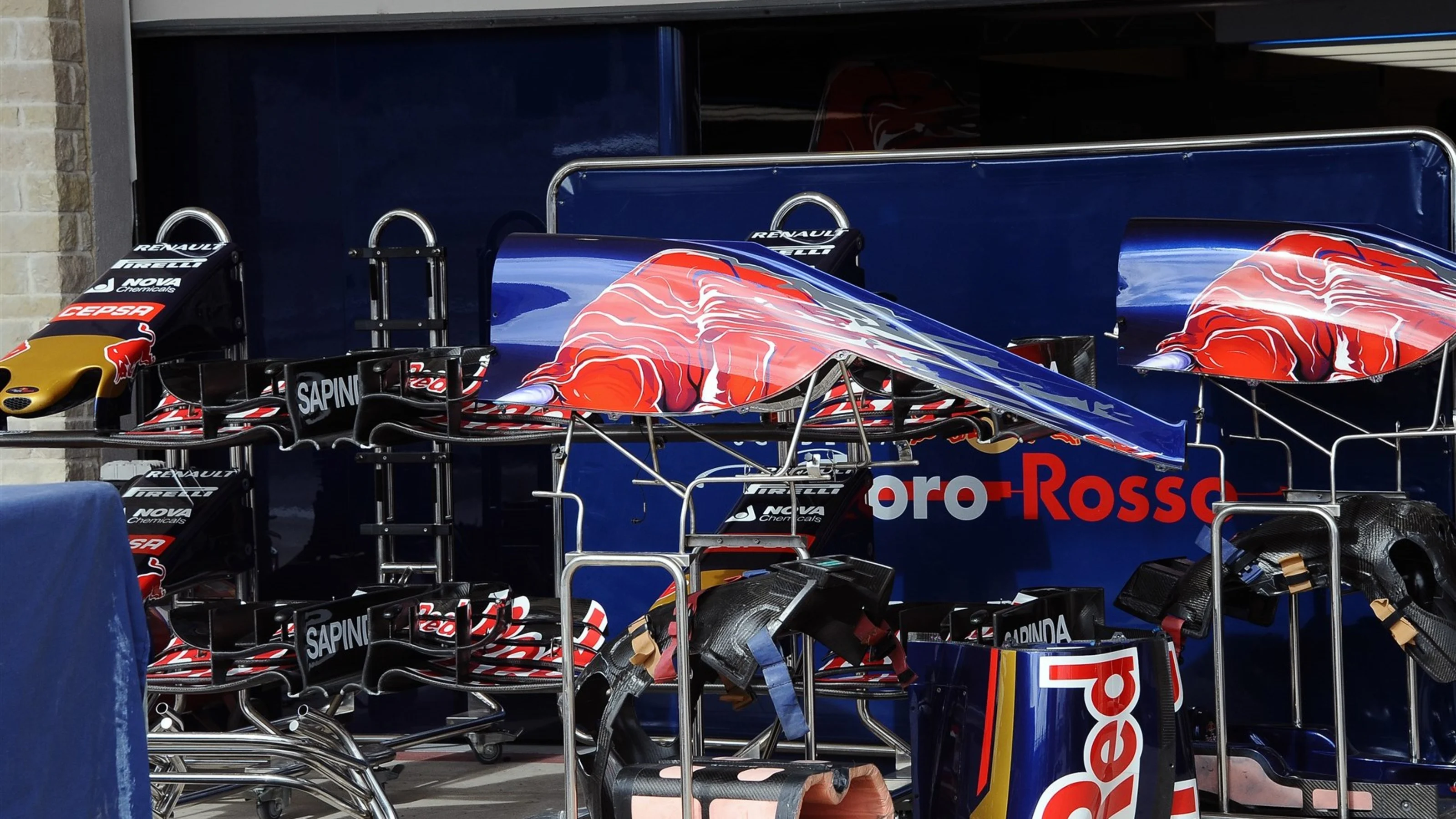 Scuderia Toro Rosso STR10 bodywork, nose and front wing detail at Formula One World Championship,