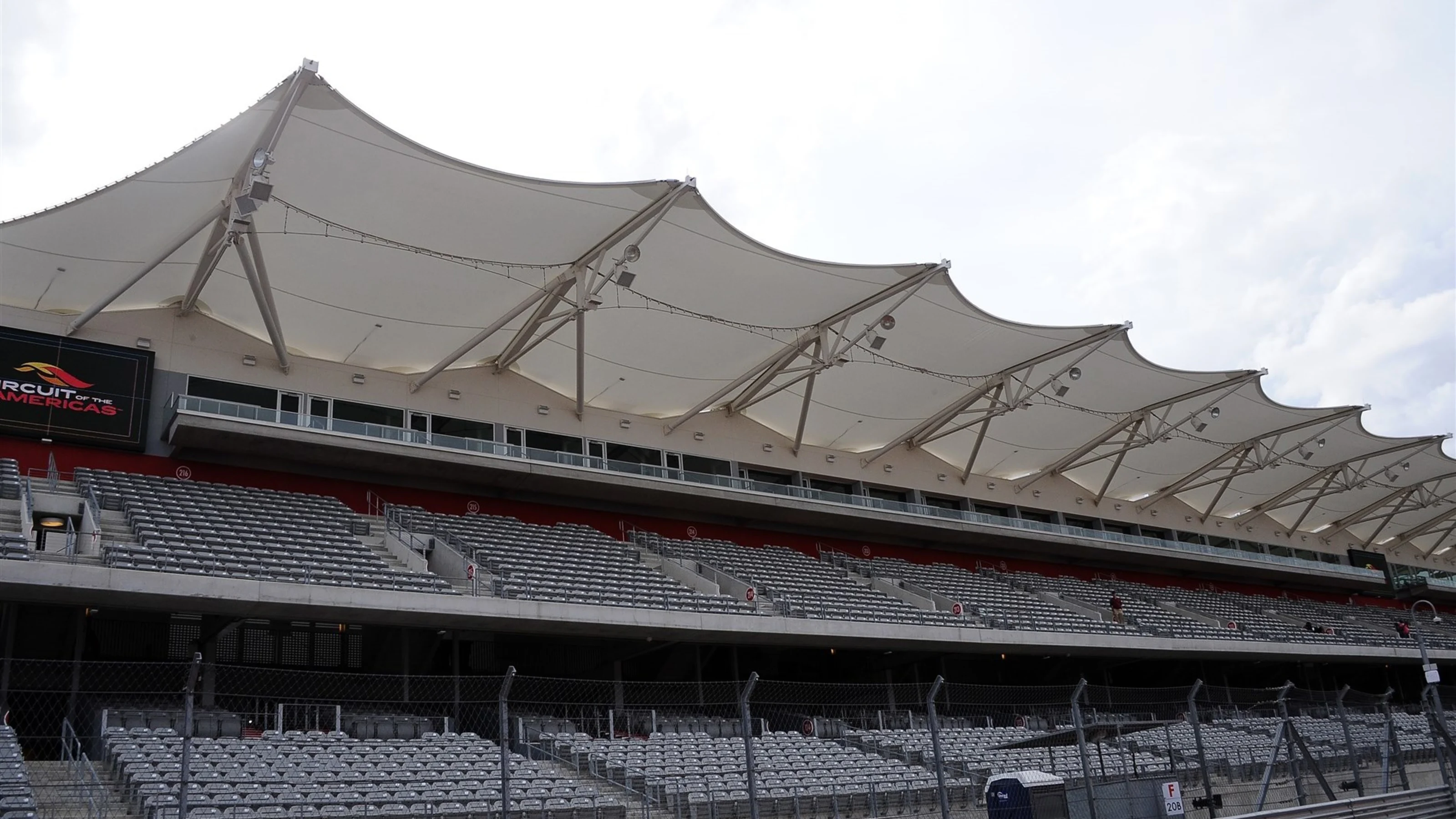 Grandstand view at Formula One World Championship, Rd16, United States Grand Prix, Preparations,