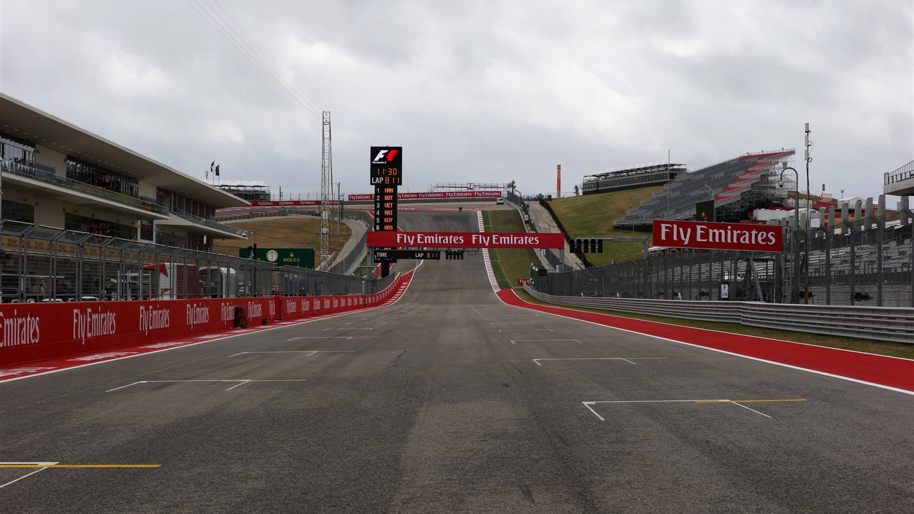 Track view at Formula One World Championship, Rd16, United States Grand Prix, Preparations,