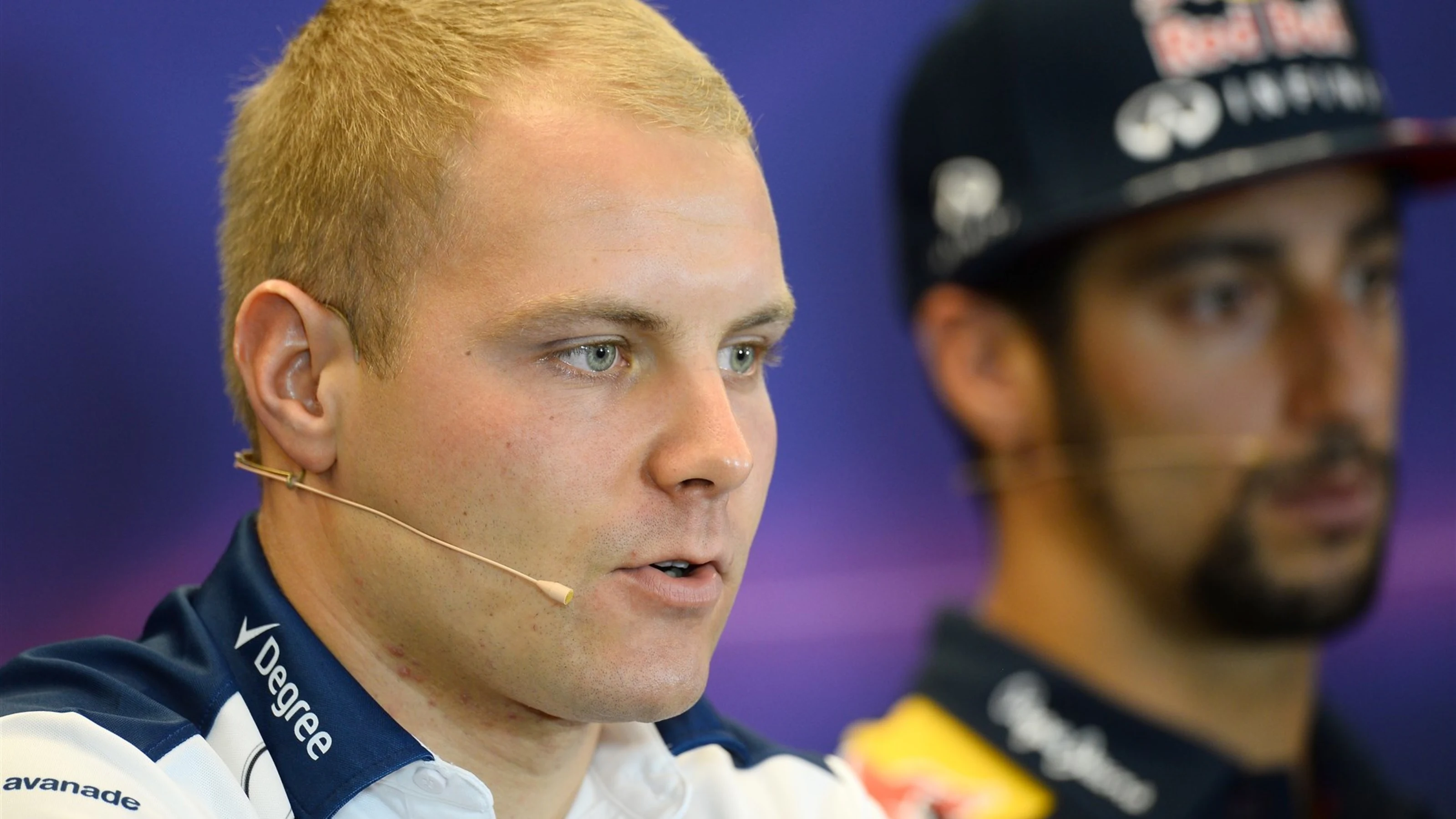 Valtteri Bottas (FIN) Williams in the press conference at Formula One World Championship, Rd16,