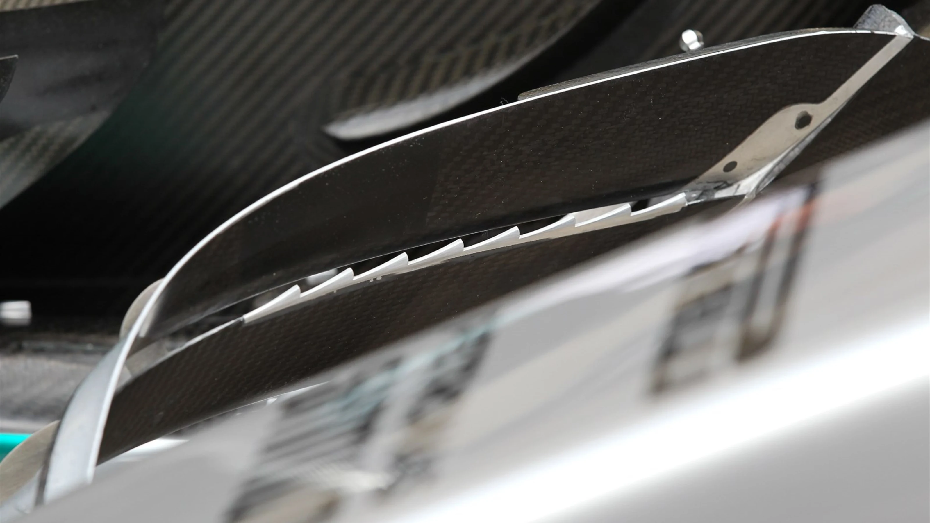 Mercedes AMG F1 W06 front wing detail at Formula One World Championship, Rd16, United States Grand