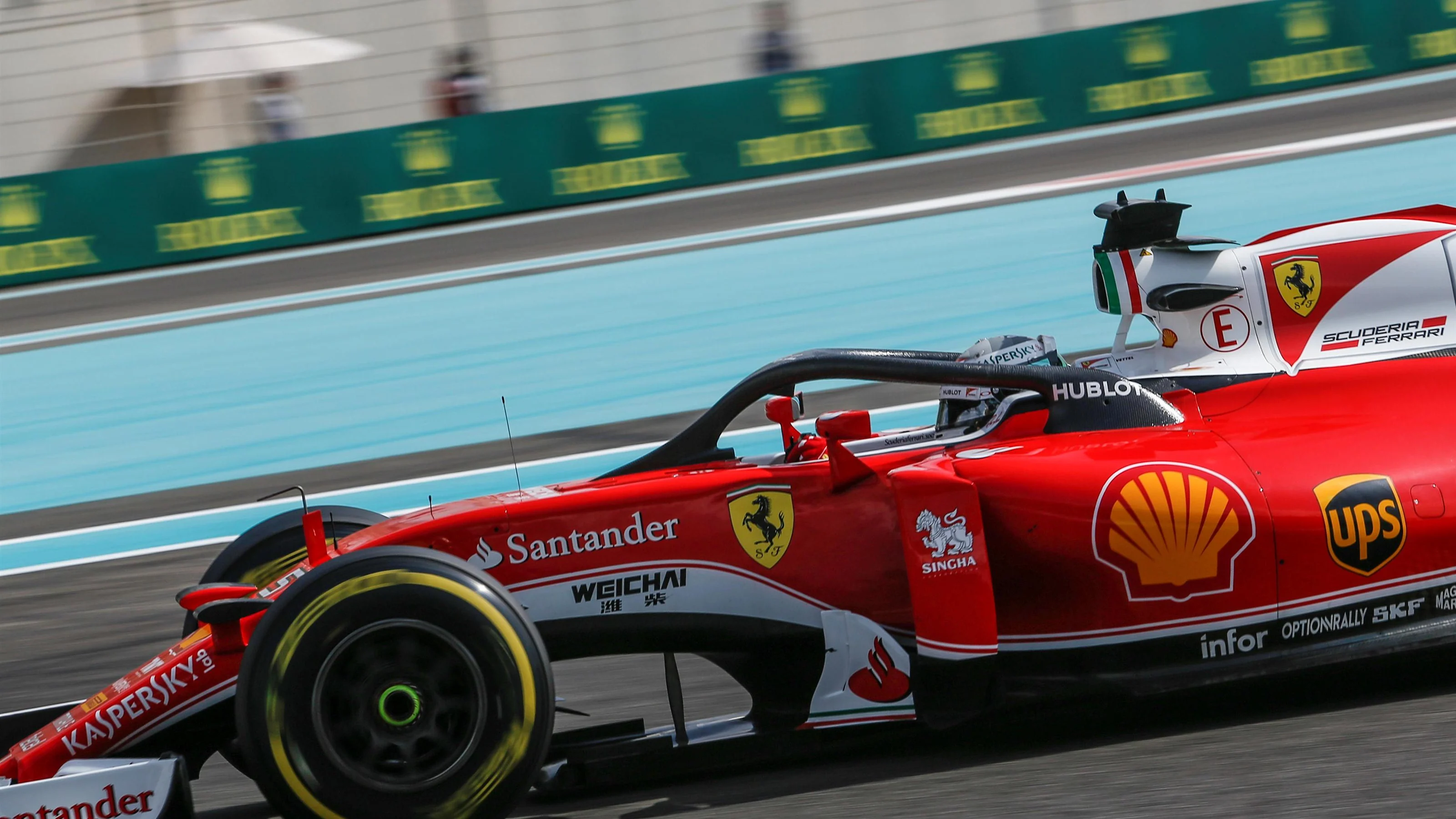 Sebastian Vettel (GER) Ferrari SF16-H with halo at Formula One World Championship, Rd21, Abu Dhabi