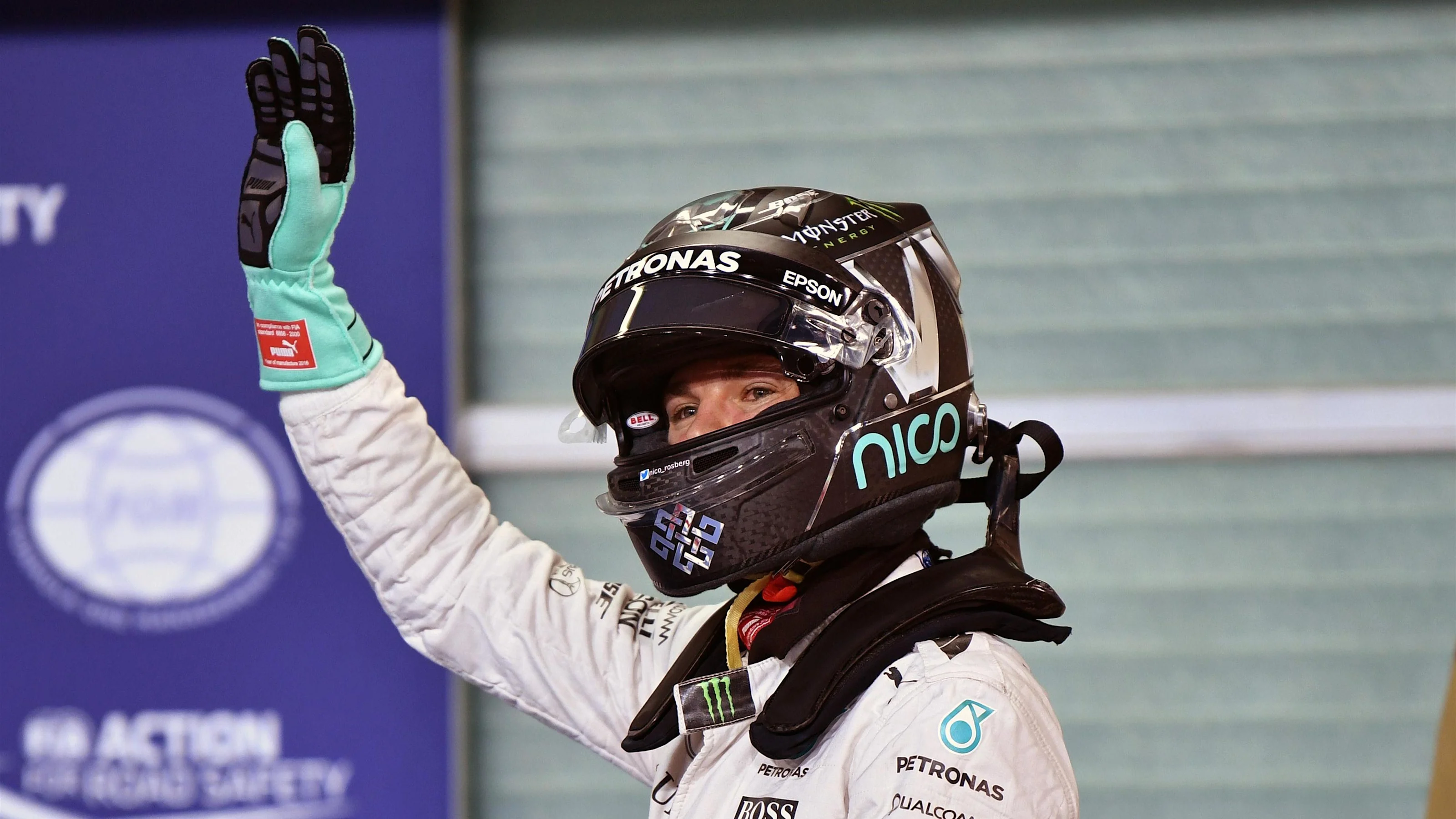 Nico Rosberg (GER) Mercedes AMG F1 celebrates in parc ferme at Formula One World Championship,