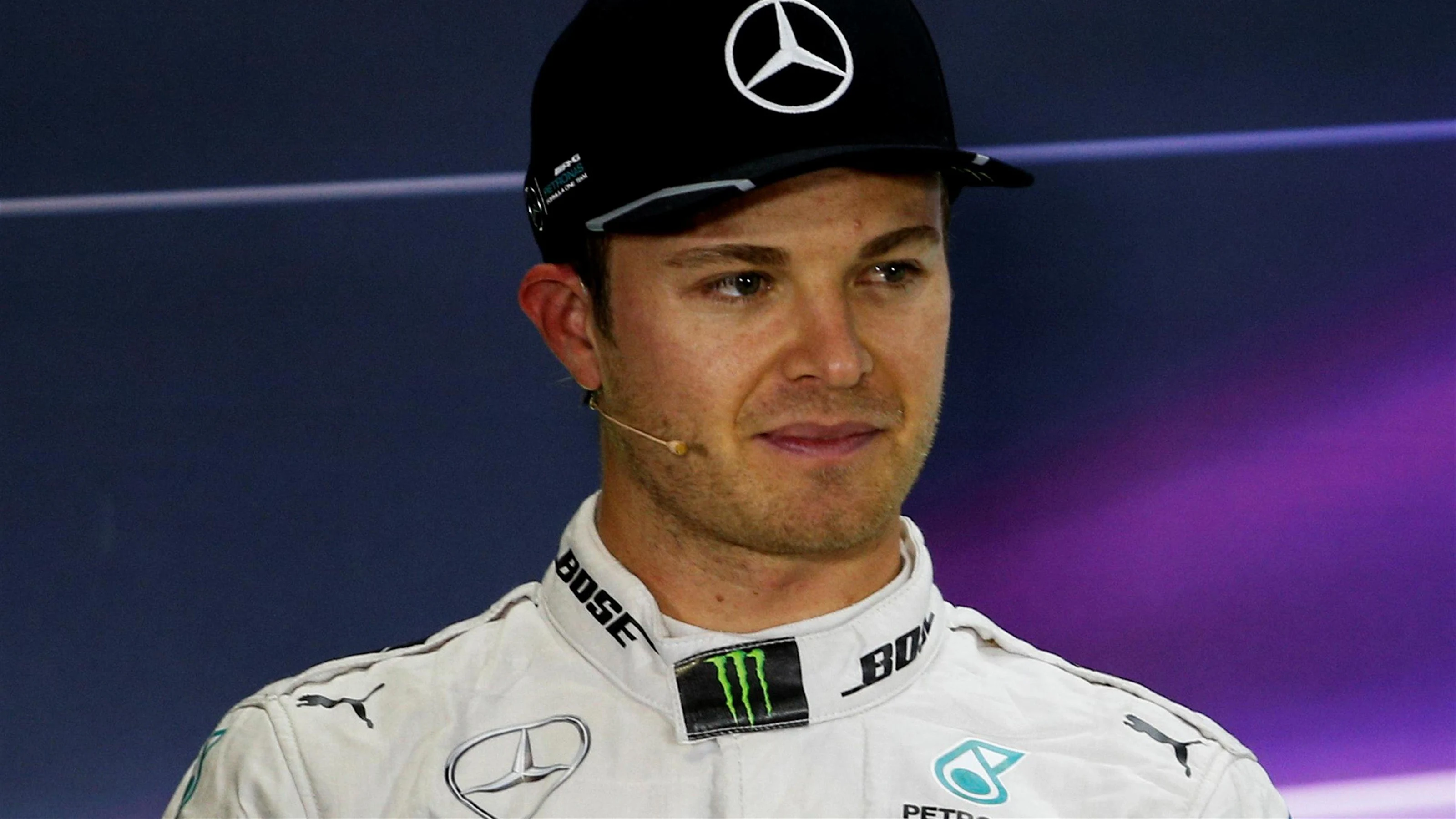 Nico Rosberg (GER) Mercedes AMG F1 in the Press Conference at Formula One World Championship, Rd21,