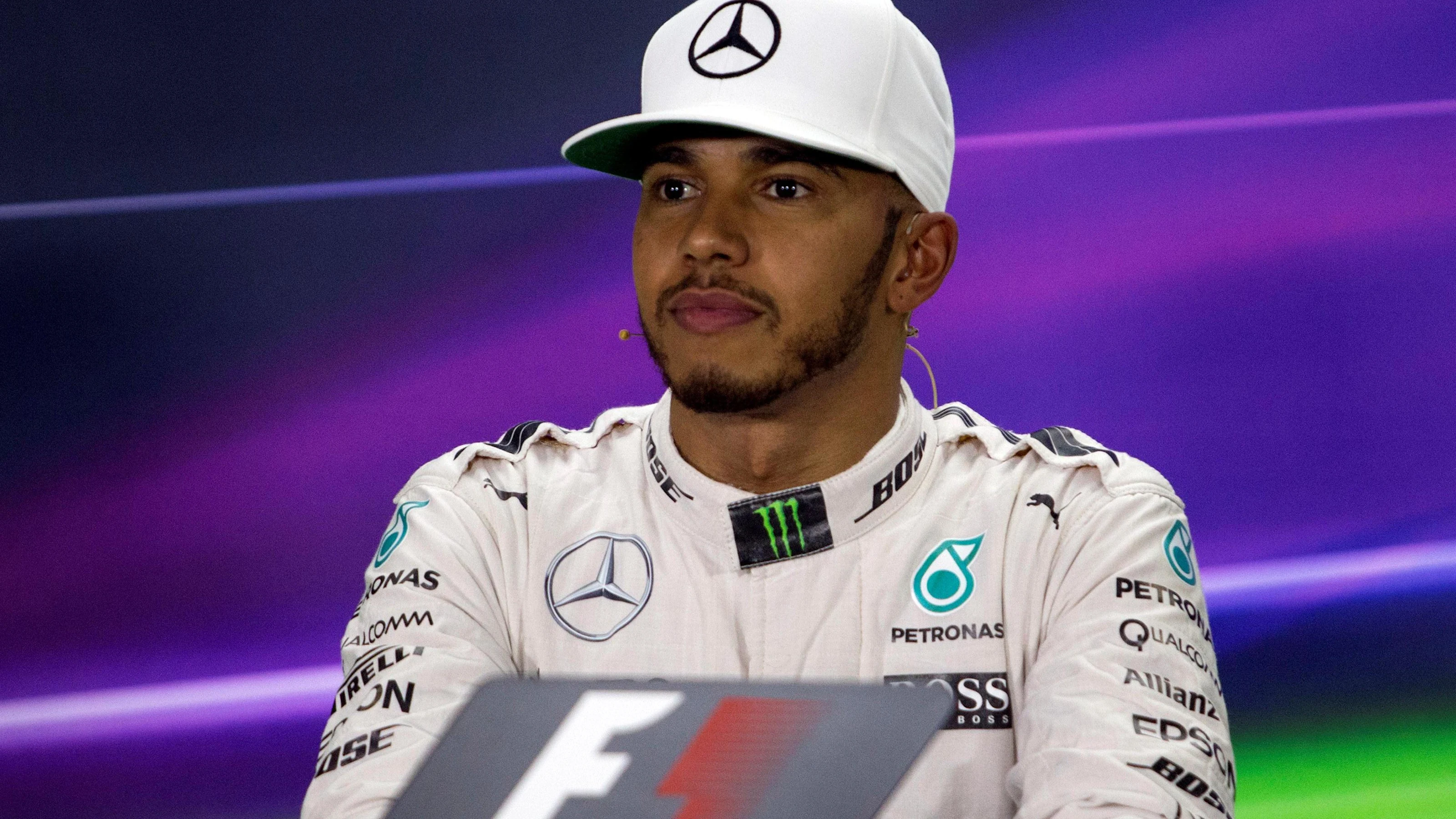 Lewis Hamilton (GBR) Mercedes AMG F1 in the Press Conference at Formula One World Championship,