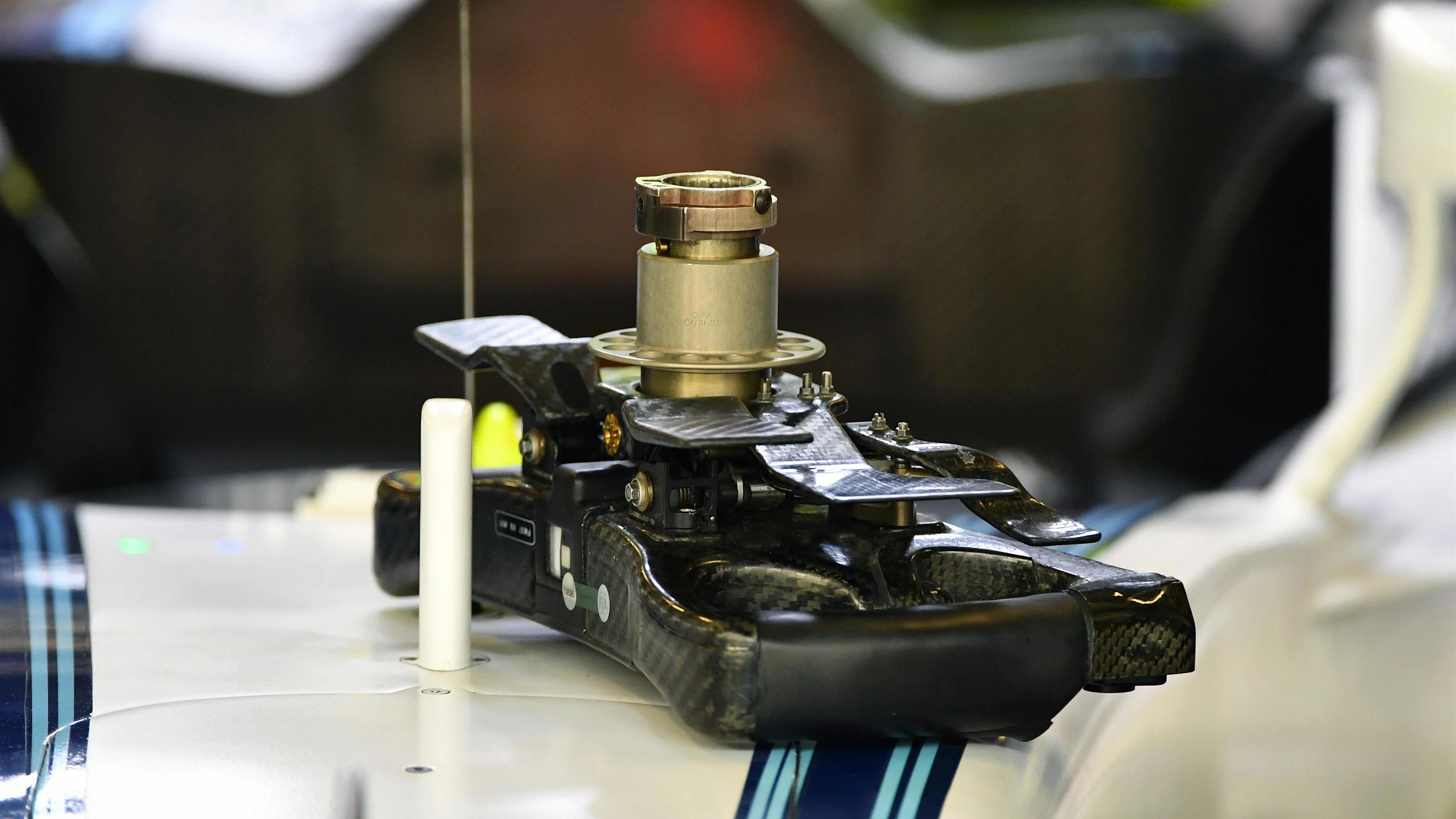 Williams FW38 steering wheel at Formula One World Championship, Rd21, Abu Dhabi Grand Prix,
