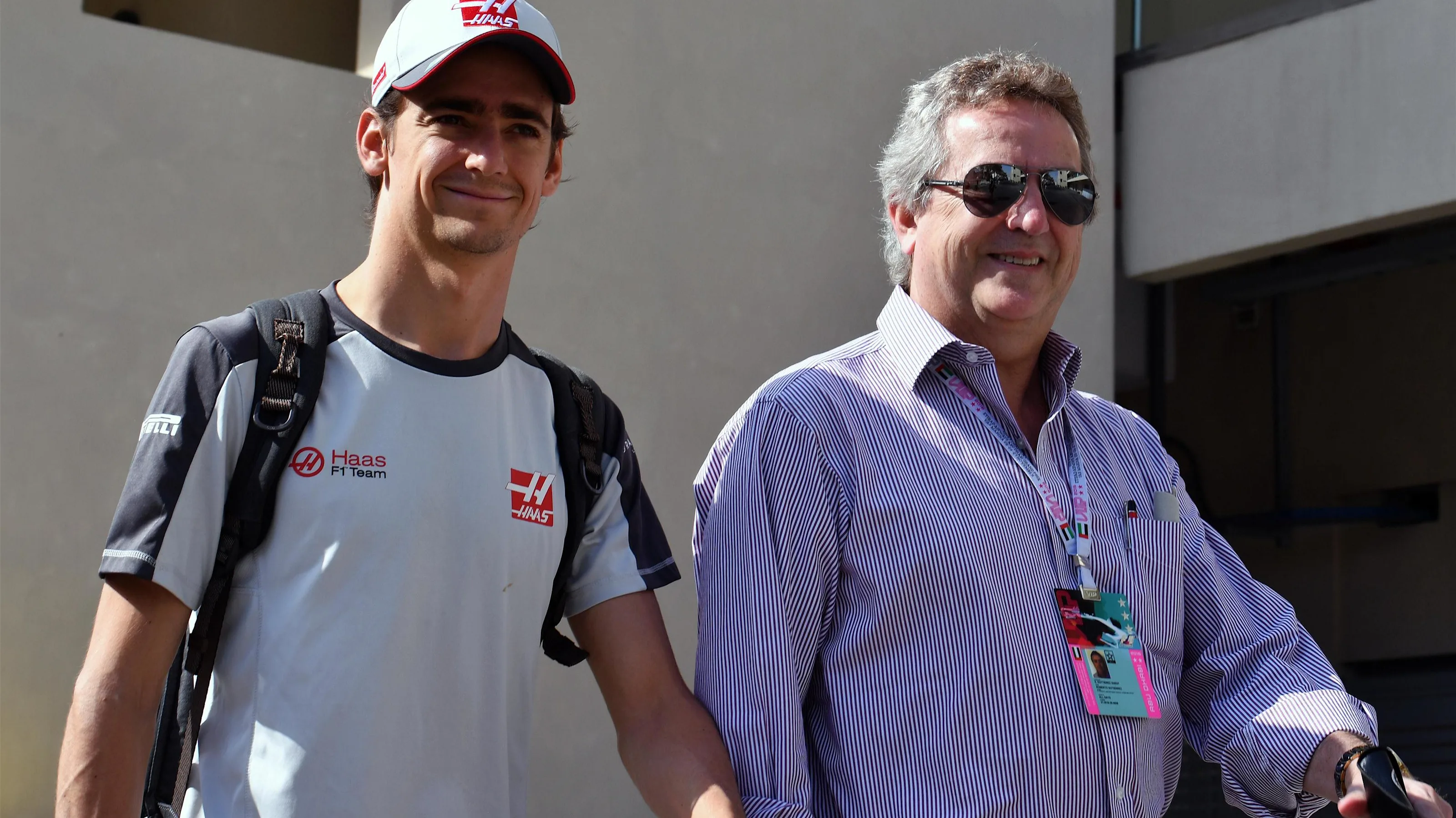 Esteban Gutierrez (MEX) Haas F1 with his Father Roberto Gutierrez (MEX) at Formula One World