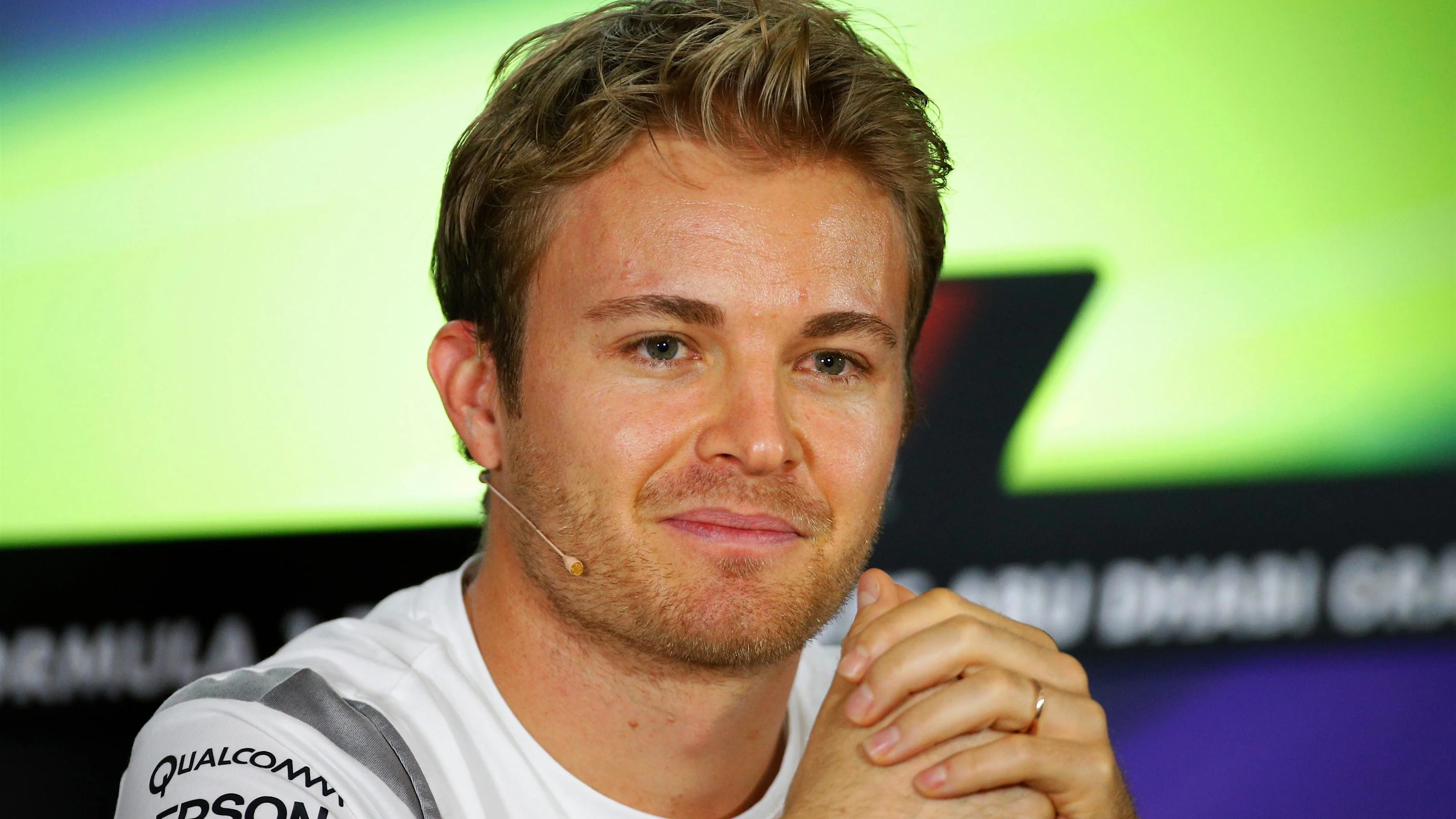 Nico Rosberg (GER) Mercedes AMG F1 in the Press Conference at Formula One World Championship, Rd21,