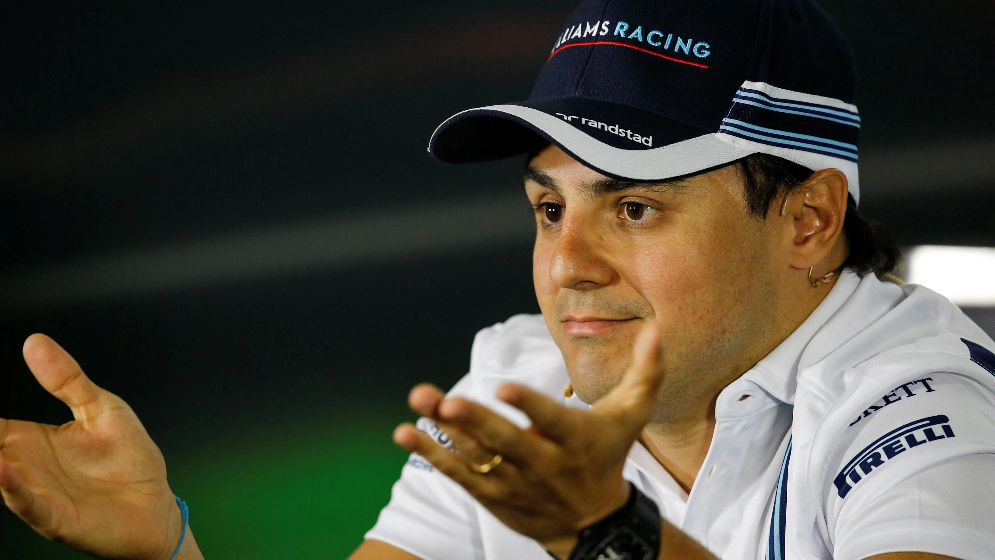 Felipe Massa (BRA) Williams in the Press Conference at Formula One World Championship, Rd21, Abu
