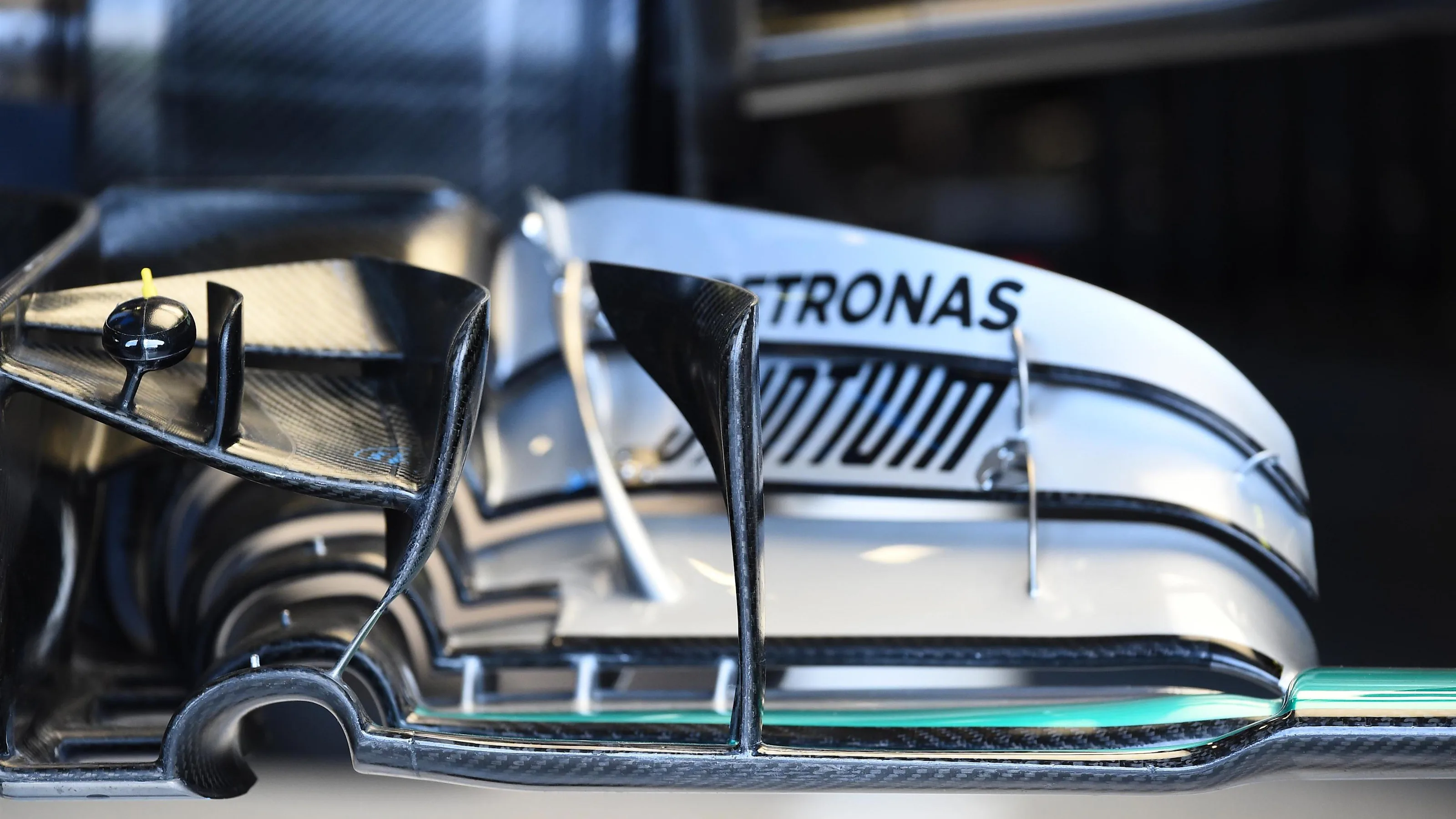 Mercedes-Benz F1 W07 Hybrid front wing detail at Formula One World Championship, Rd1, Australian