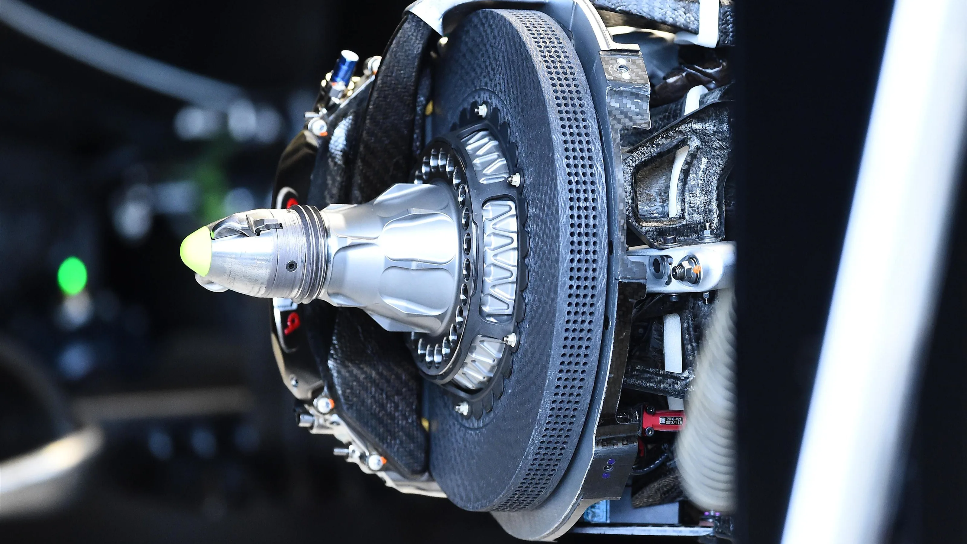 Mercedes-Benz F1 W07 Hybrid front brake detail at Formula One World Championship, Rd1, Australian