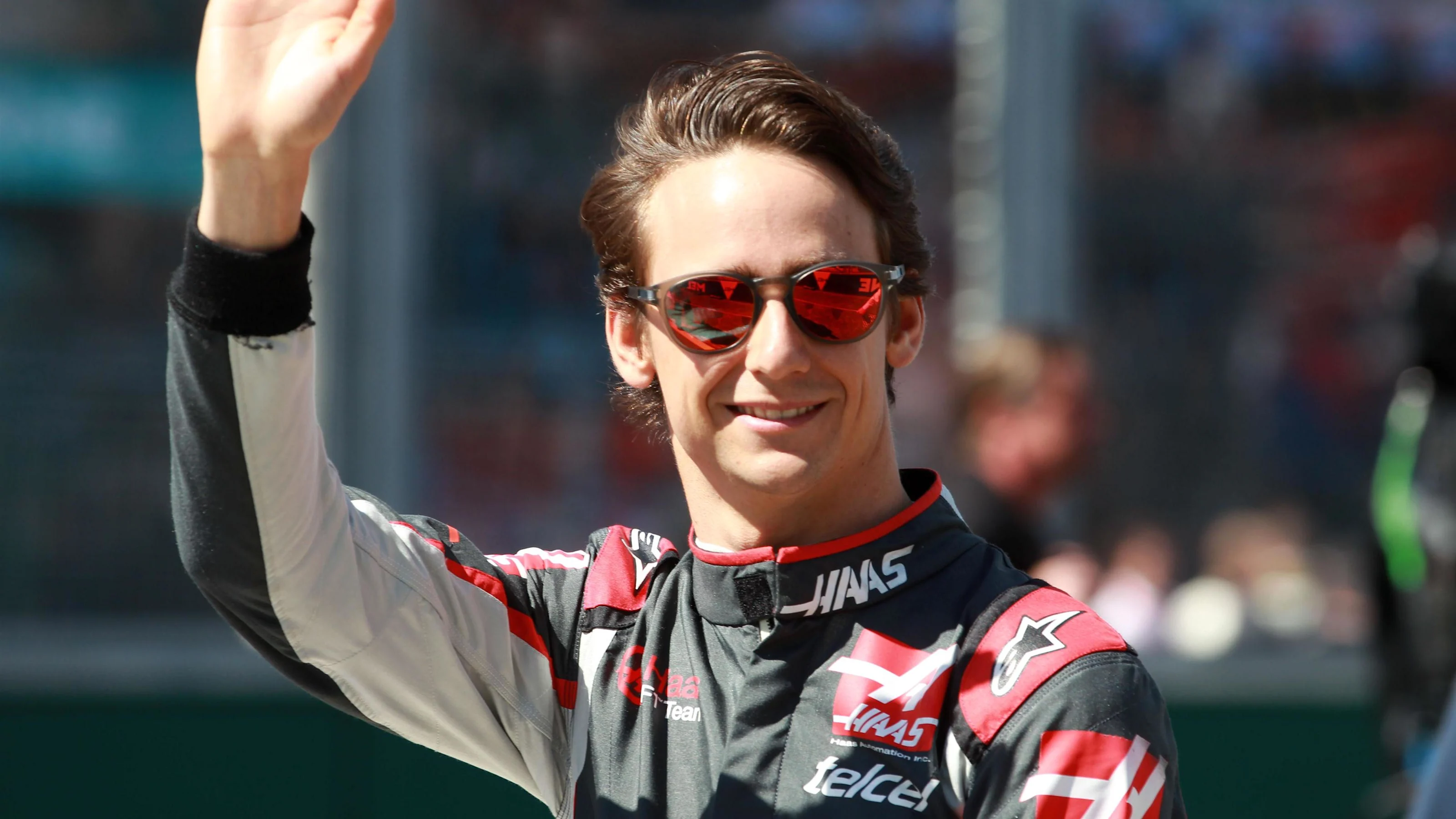 Esteban Gutierrez (MEX) Haas F1 on the drivers parade at Formula One World Championship, Rd1,