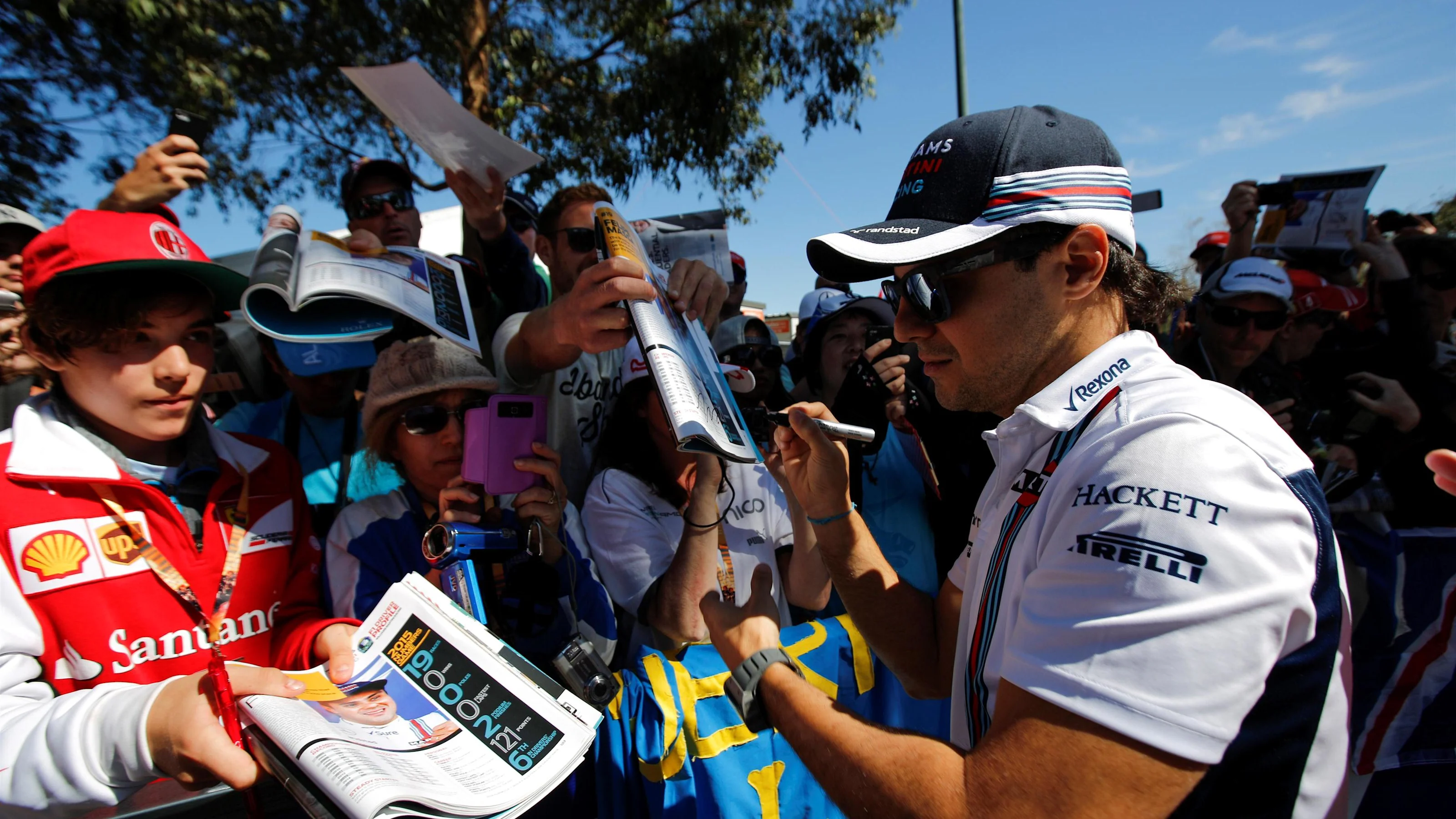 Felipe Massa (BRA) Williams signs autographs for the fans at Formula One World Championship, Rd1,
