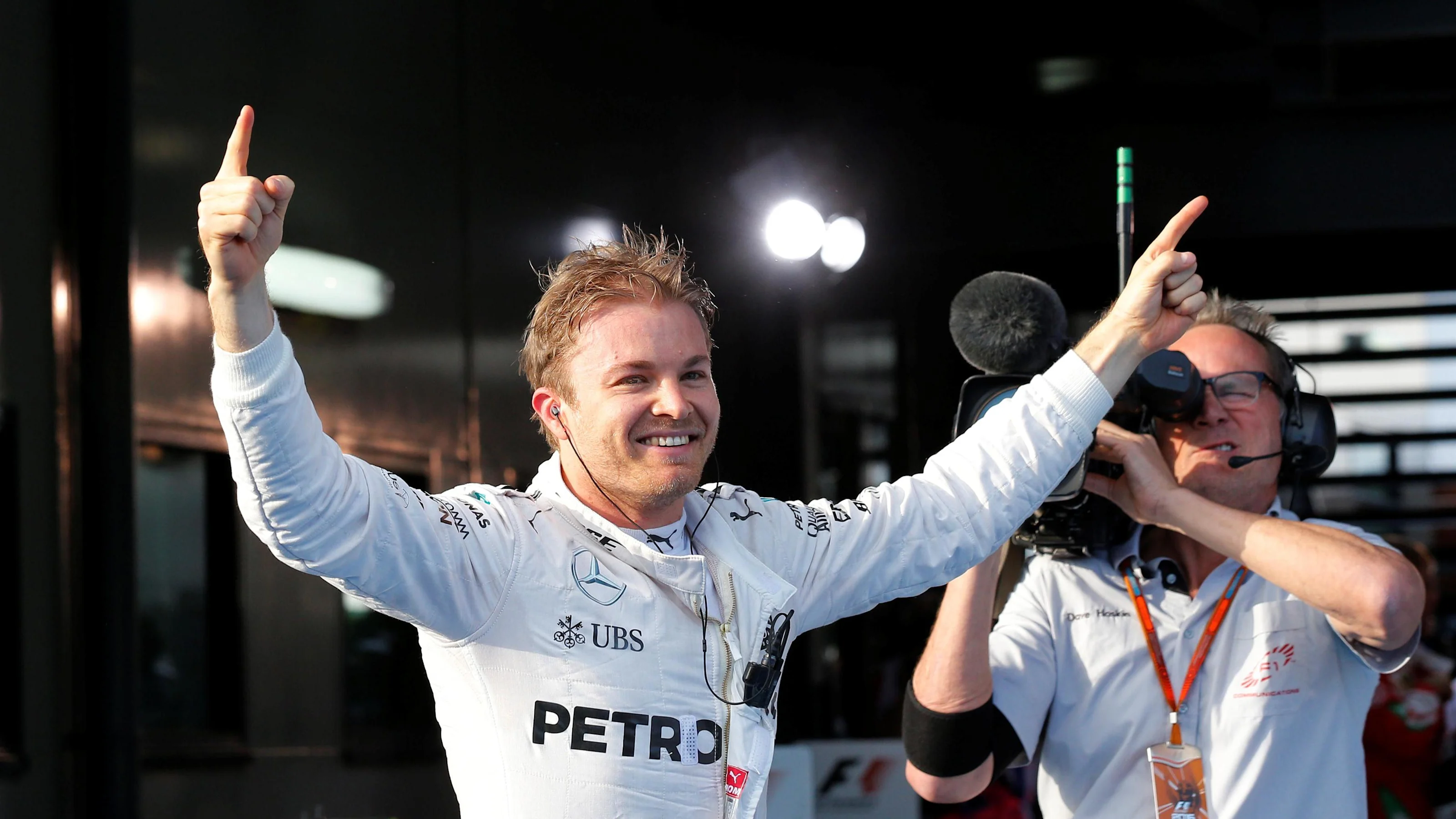 Race winner celebrates in parc ferme at Formula One World Championship, Rd1, Australian Grand Prix,