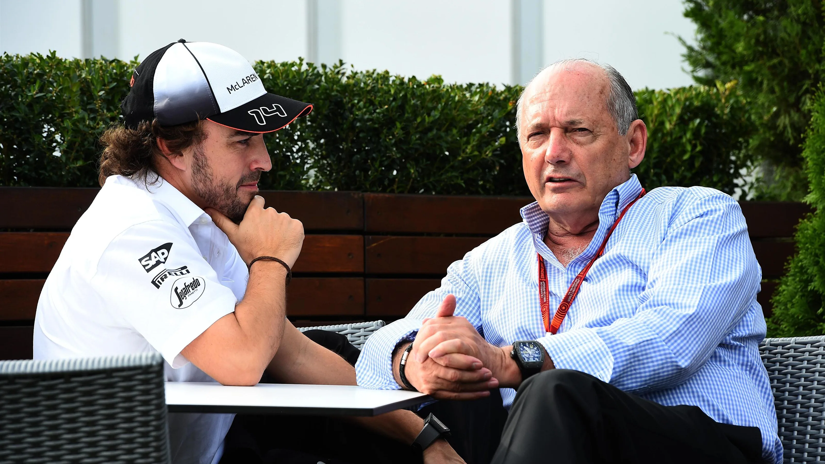 Fernando Alonso (ESP) McLaren and Ron Dennis (GBR) McLaren Executive Chairman at Formula One World