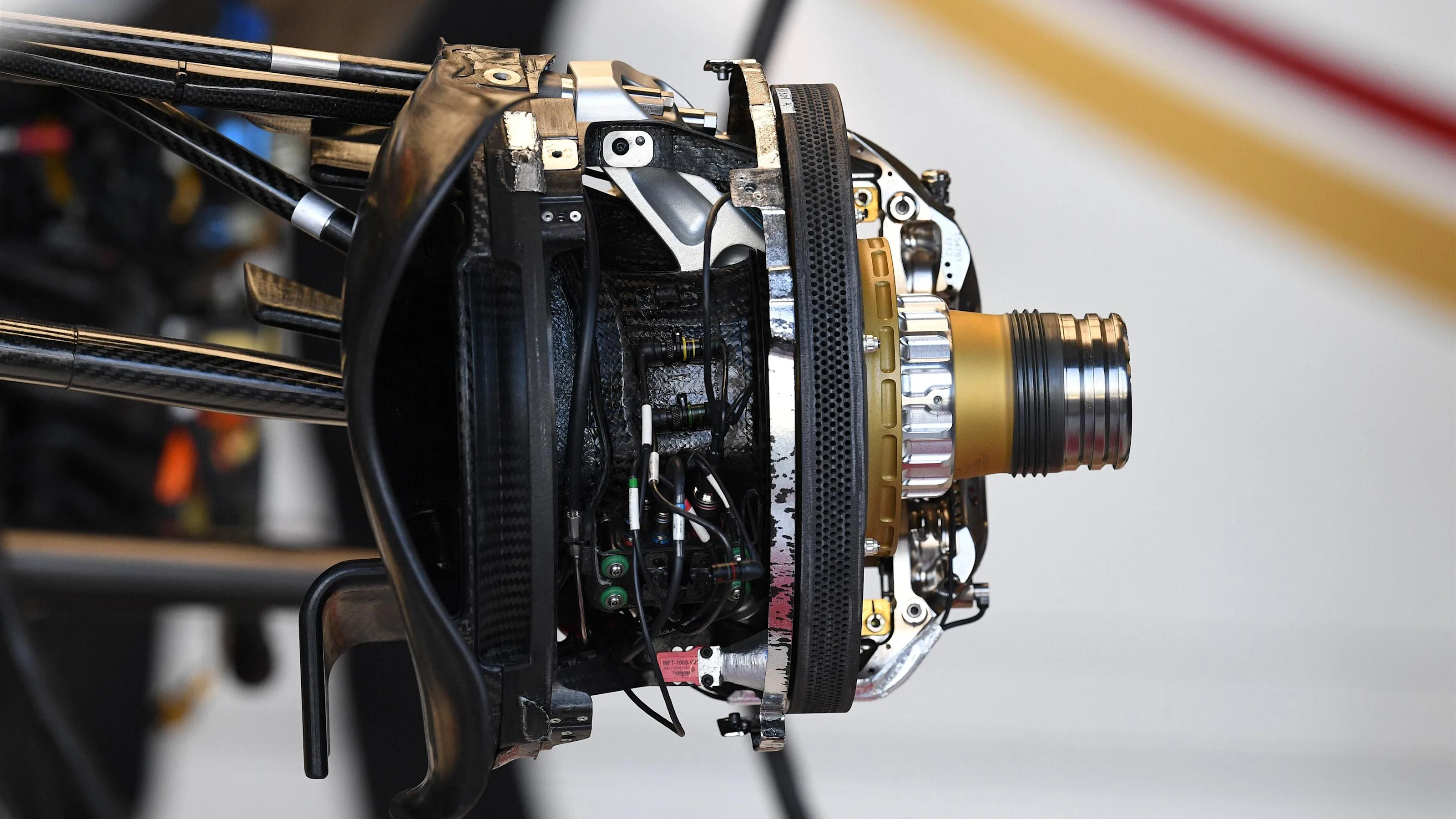 Haas VF-16 front brake and wheel hub detail  at Formula One World Championship, Rd1, Australian