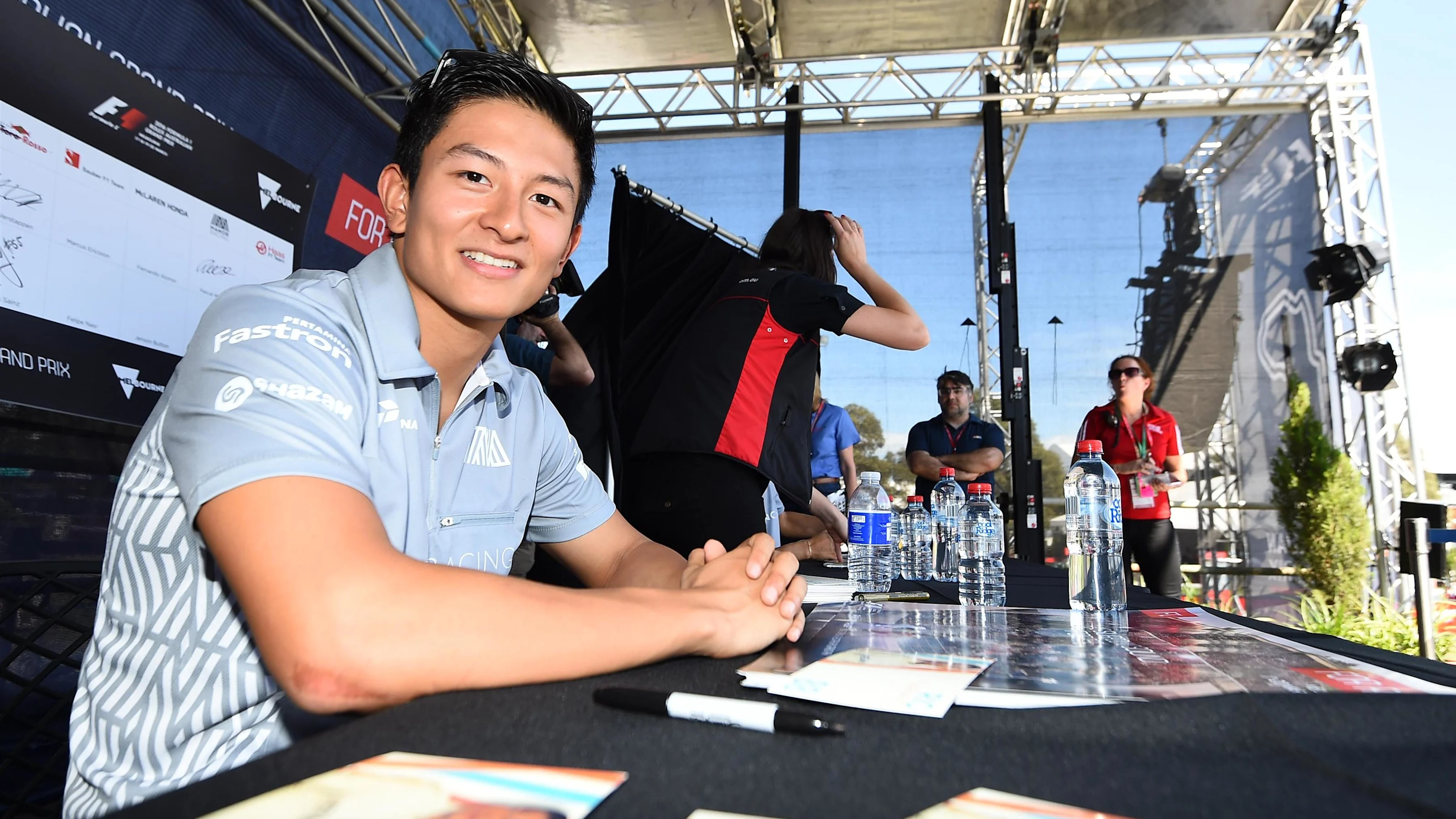 Rio Haryanto (IDN) Manor Racing at the autograph session at Formula One World Championship, Rd1,